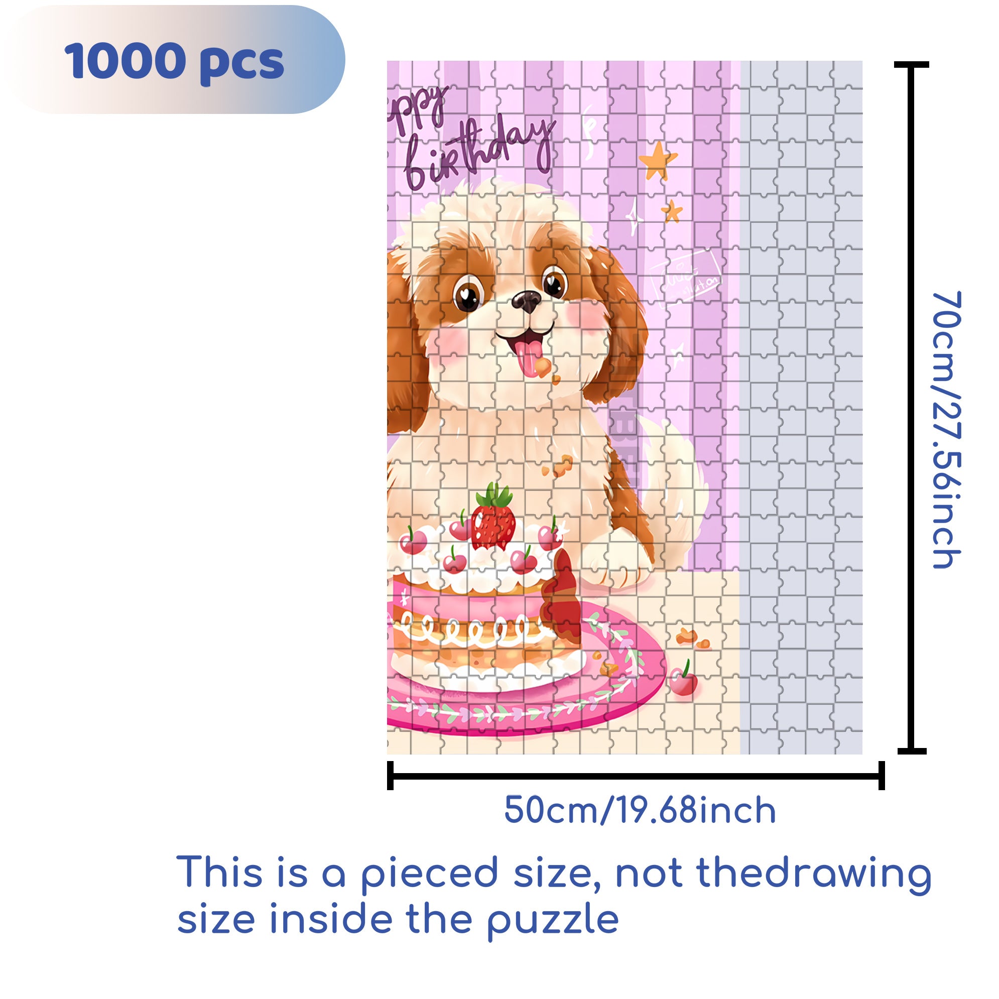 My Newest Birthday 500pcs/1000pcs Jigsaw Puzzle, Scratch-Resistant, Interactive Family Game & Brain-Boosting DIY Decor, Perfect for Halloween, Christmas & New Year Gifts, Family Puzzle Game