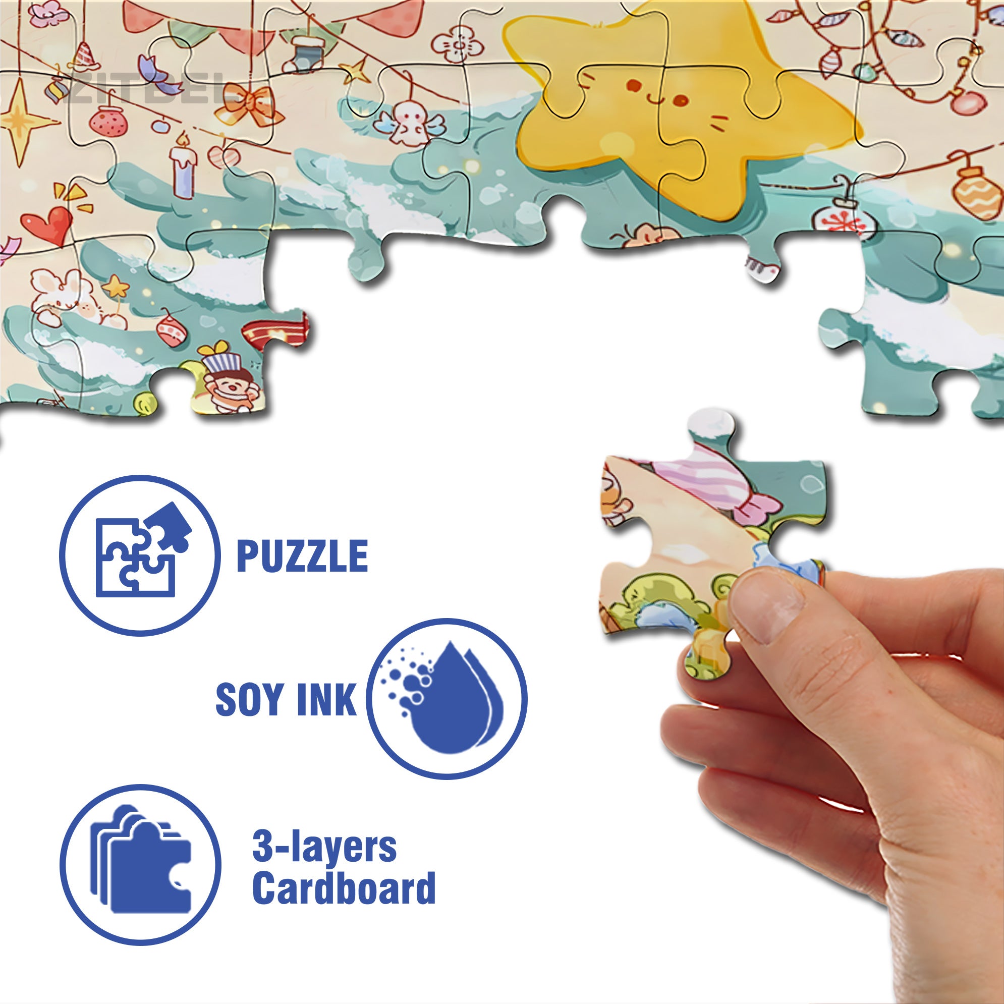 My World 500pcs/1000pcs Jigsaw Puzzle, Scratch-Resistant, Interactive Family Game & Brain-Boosting DIY Decor, Perfect for Halloween, Christmas & New Year Gifts, Family Puzzle Game