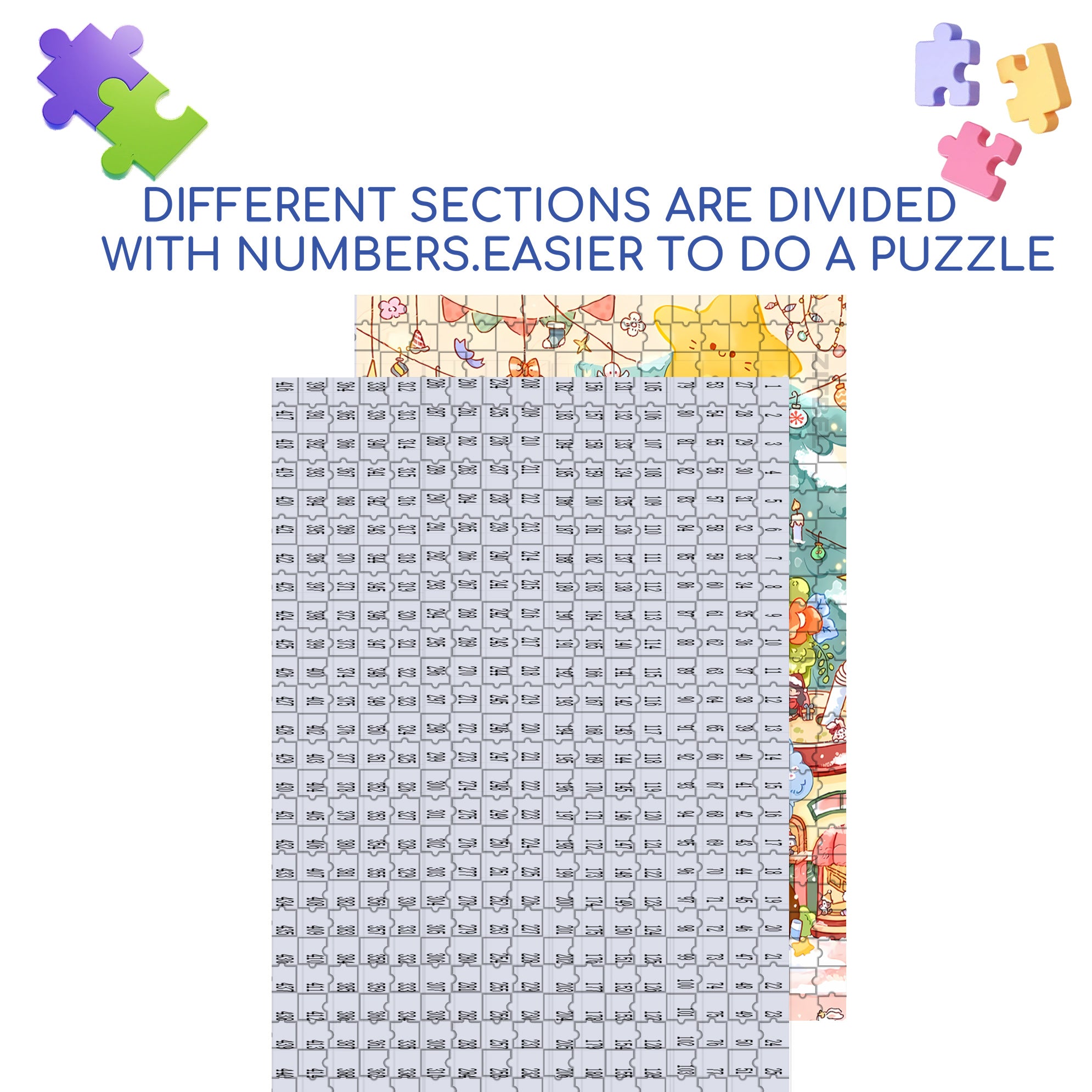 My World 500pcs/1000pcs Jigsaw Puzzle, Scratch-Resistant, Interactive Family Game & Brain-Boosting DIY Decor, Perfect for Halloween, Christmas & New Year Gifts, Family Puzzle Game