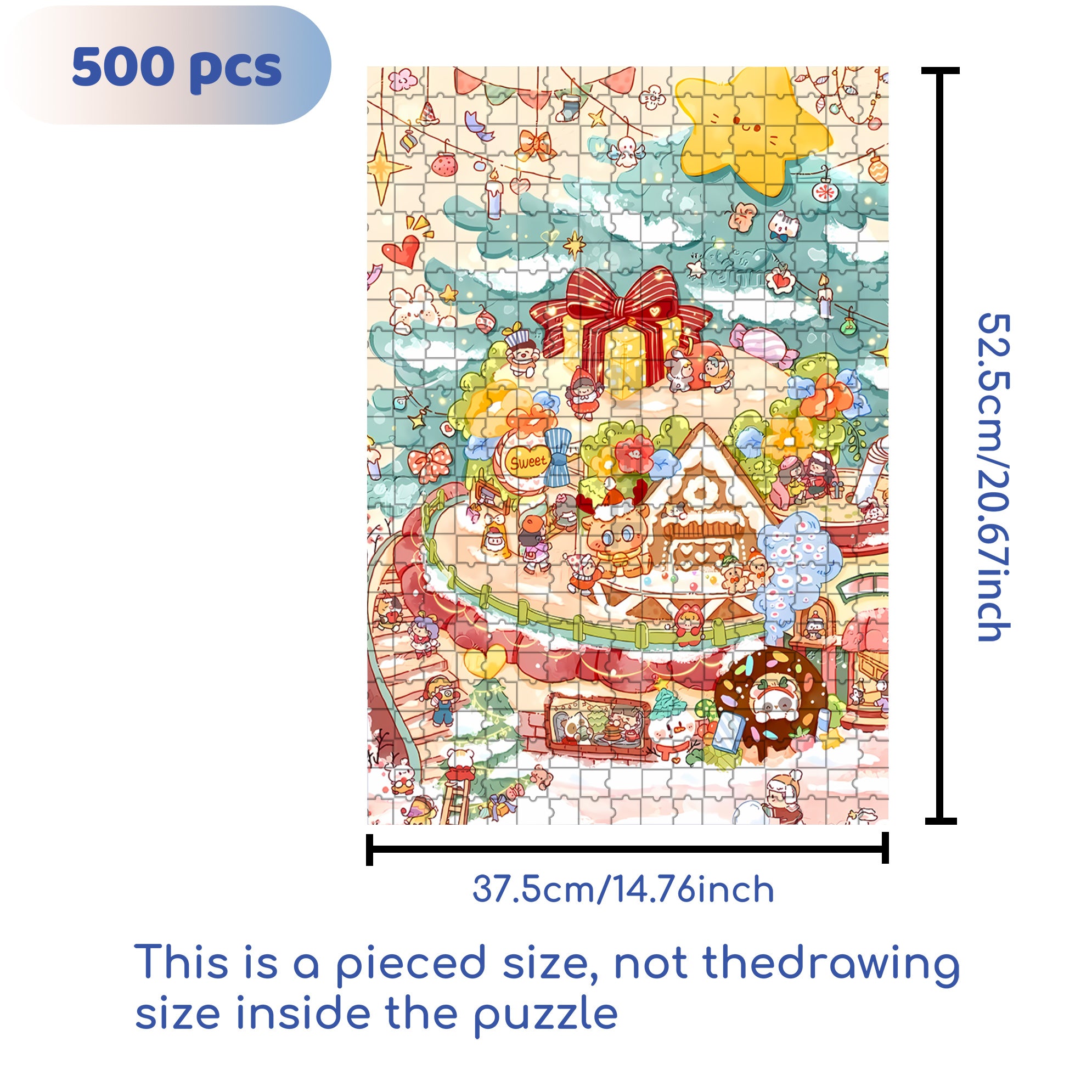 My World 500pcs/1000pcs Jigsaw Puzzle, Scratch-Resistant, Interactive Family Game & Brain-Boosting DIY Decor, Perfect for Halloween, Christmas & New Year Gifts, Family Puzzle Game