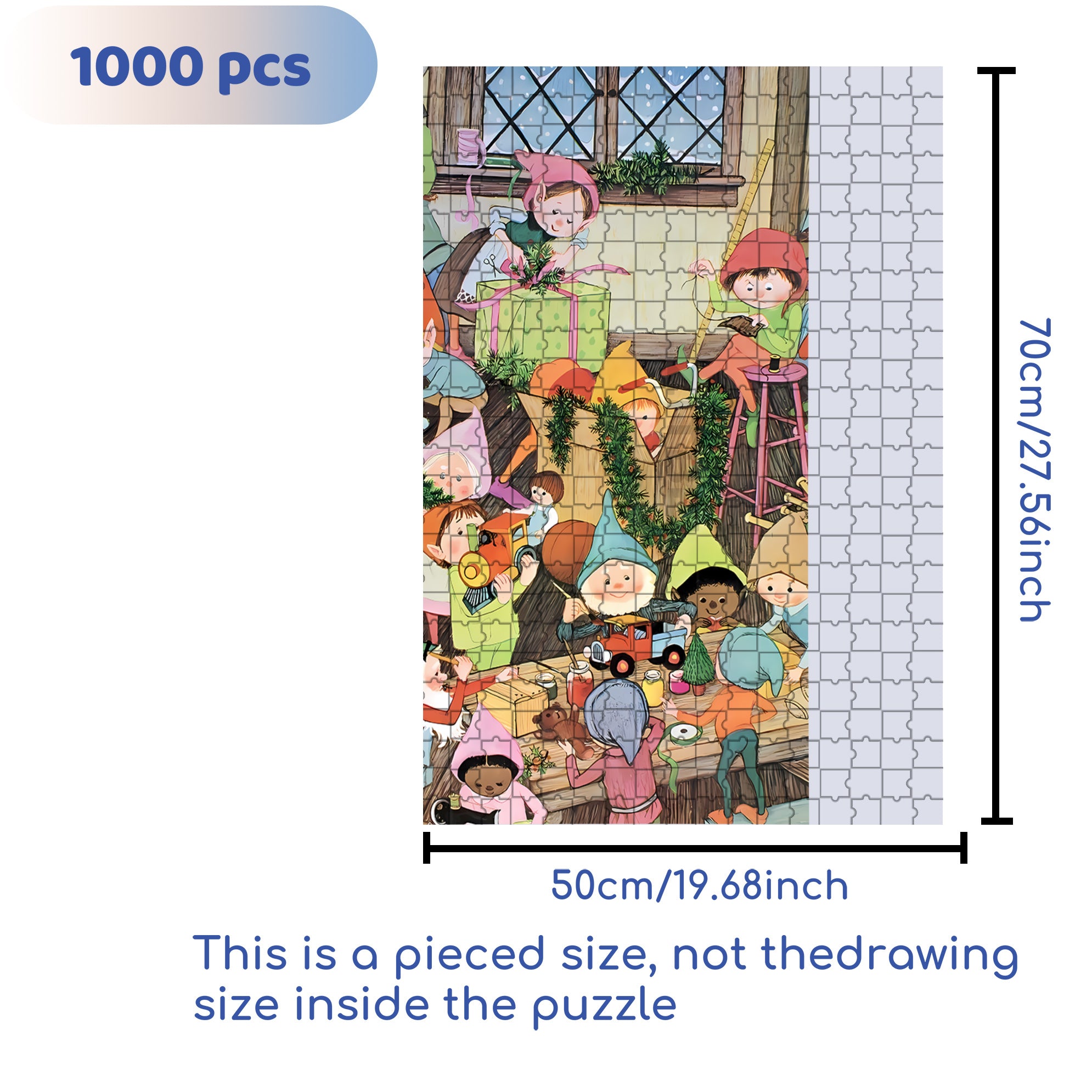 Preparations Before The Festival 500pcs/1000pcs Jigsaw Puzzle, Scratch-Resistant, Interactive Family Game & Brain-Boosting DIY Decor, Perfect for Halloween, Christmas & New Year Gifts, Family Puzzle Game