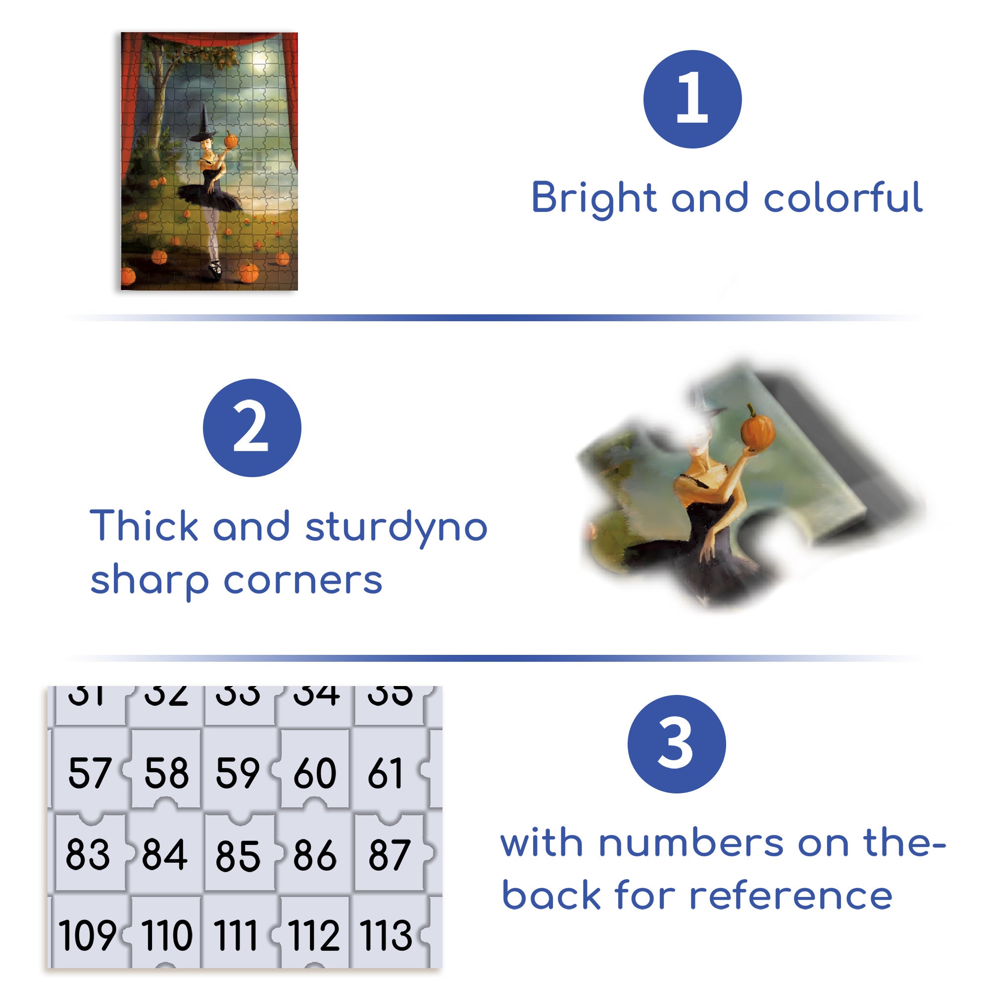 Pumpkin and Ballet 500pcs/1000pcs Jigsaw Puzzle, Scratch-Resistant, Interactive Family Game & Brain-Boosting DIY Decor, Perfect for Halloween, Christmas & New Year Gifts, Family Puzzle Game