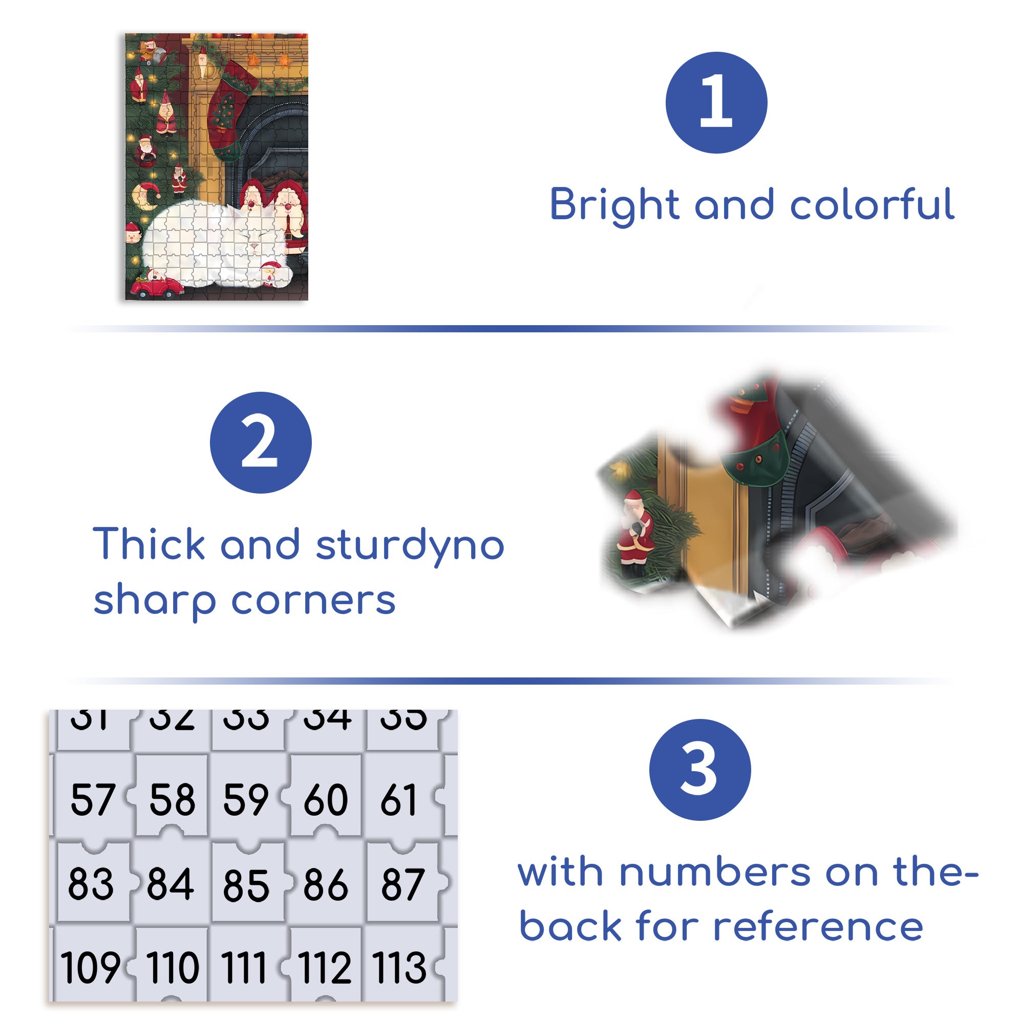 SANTA'S TOYS 500pcs/1000pcs Jigsaw Puzzle, Scratch-Resistant, Interactive Family Game & Brain-Boosting DIY Decor, Perfect for Halloween, Christmas & New Year Gifts, Family Puzzle Game