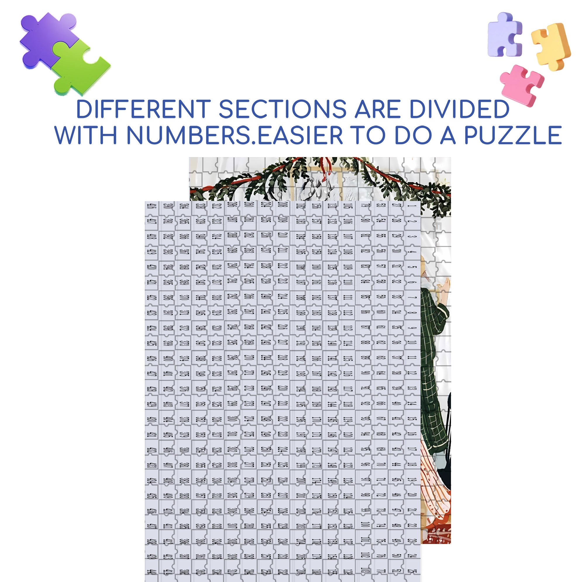 Swirling Snow 500pcs/1000pcs Jigsaw Puzzle, Scratch-Resistant, Interactive Family Game & Brain-Boosting DIY Decor, Perfect for Halloween, Christmas & New Year Gifts, Family Puzzle Game