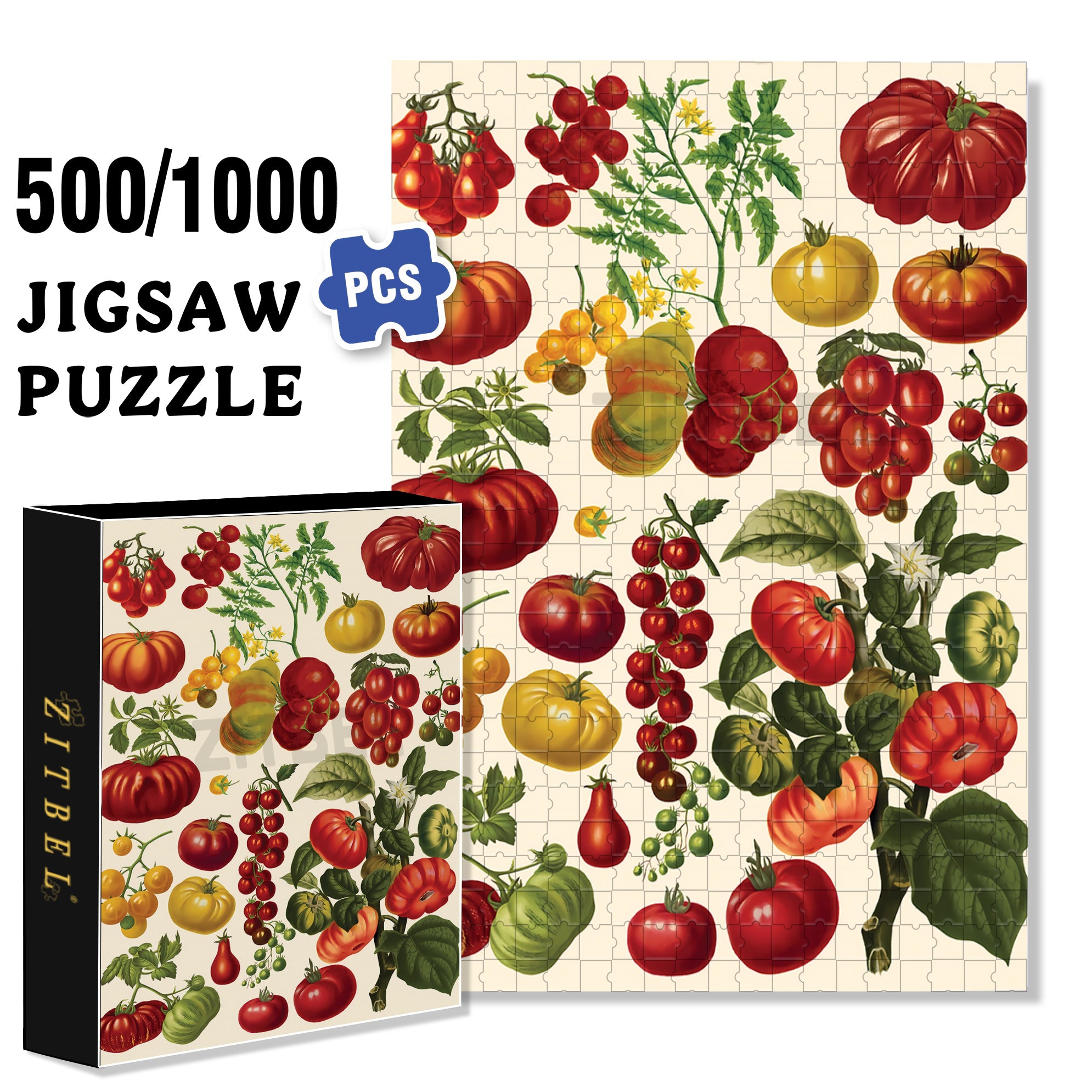 The Tomato Alliance 500pcs/1000pcs Jigsaw Puzzle, Scratch-Resistant, Interactive Family Game & Brain-Boosting DIY Decor, Perfect for Halloween, Christmas & New Year Gifts, Family Puzzle Game