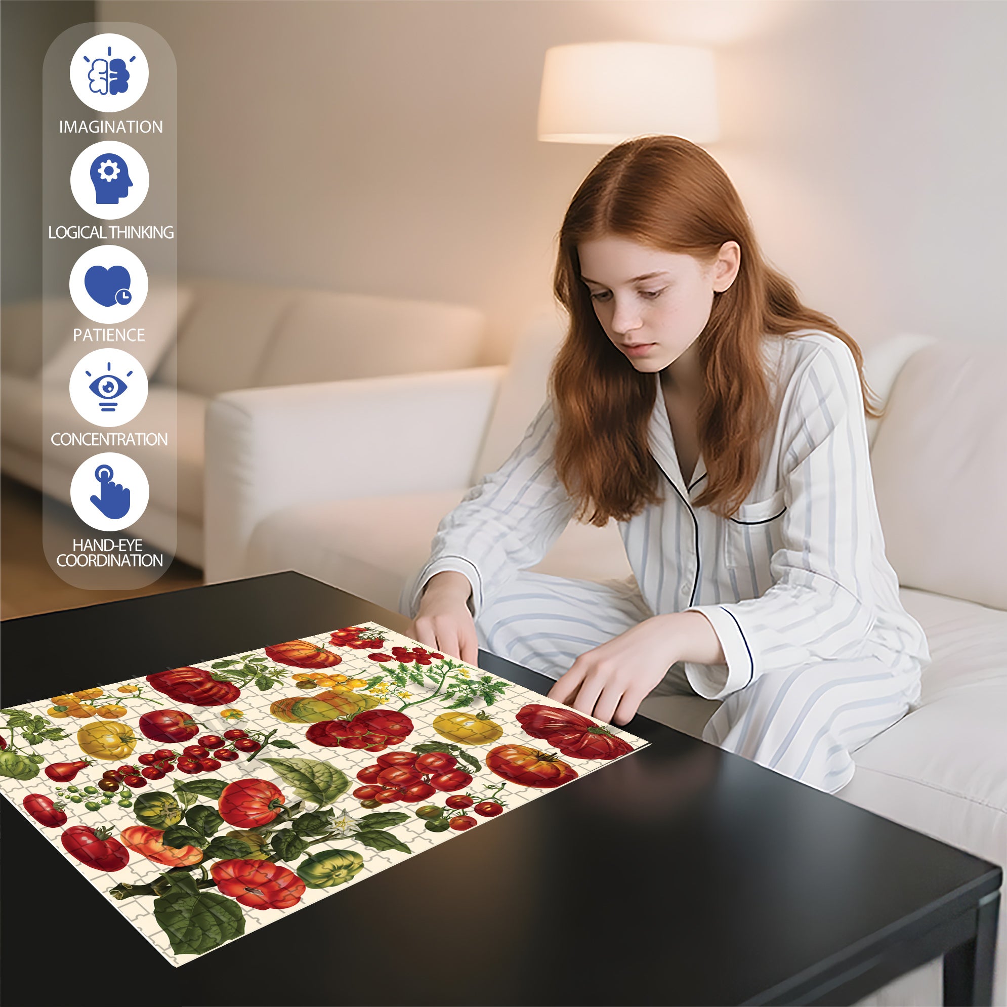 The Tomato Alliance 500pcs/1000pcs Jigsaw Puzzle, Scratch-Resistant, Interactive Family Game & Brain-Boosting DIY Decor, Perfect for Halloween, Christmas & New Year Gifts, Family Puzzle Game