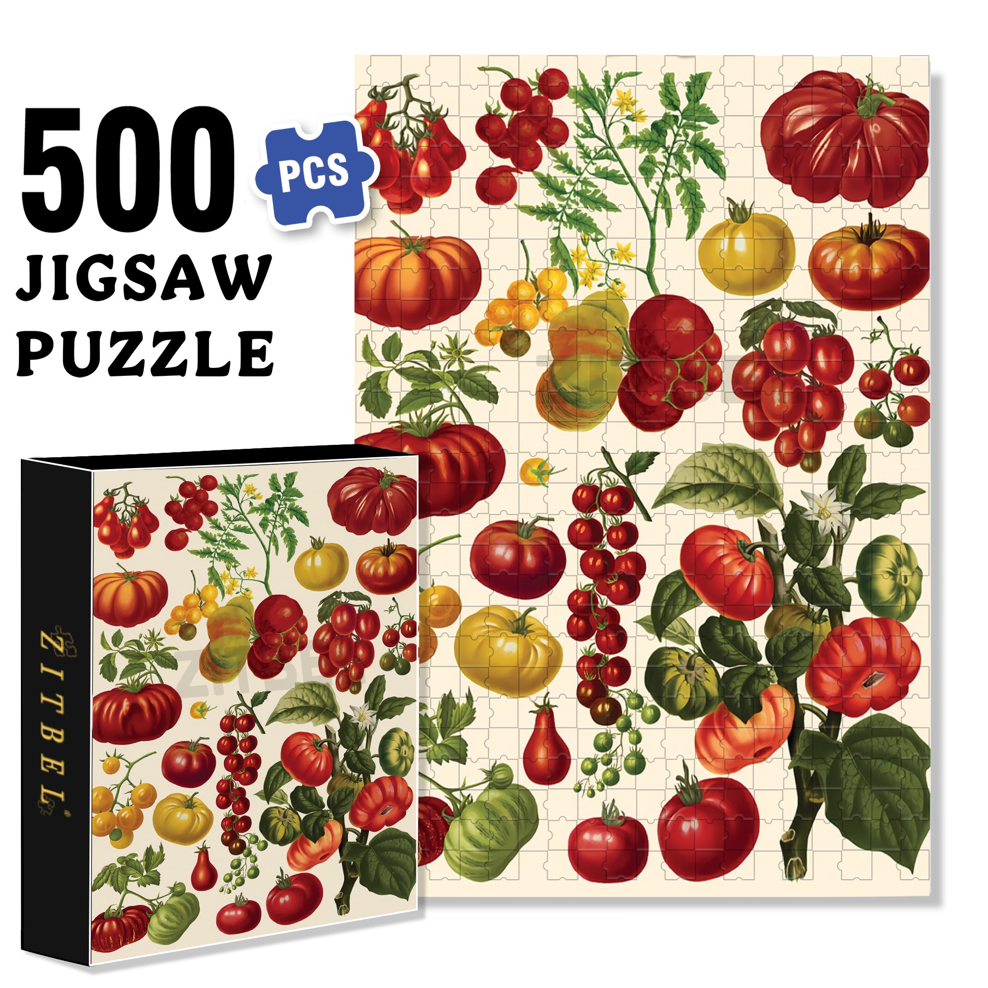 The Tomato Alliance 500pcs/1000pcs Jigsaw Puzzle, Scratch-Resistant, Interactive Family Game & Brain-Boosting DIY Decor, Perfect for Halloween, Christmas & New Year Gifts, Family Puzzle Game