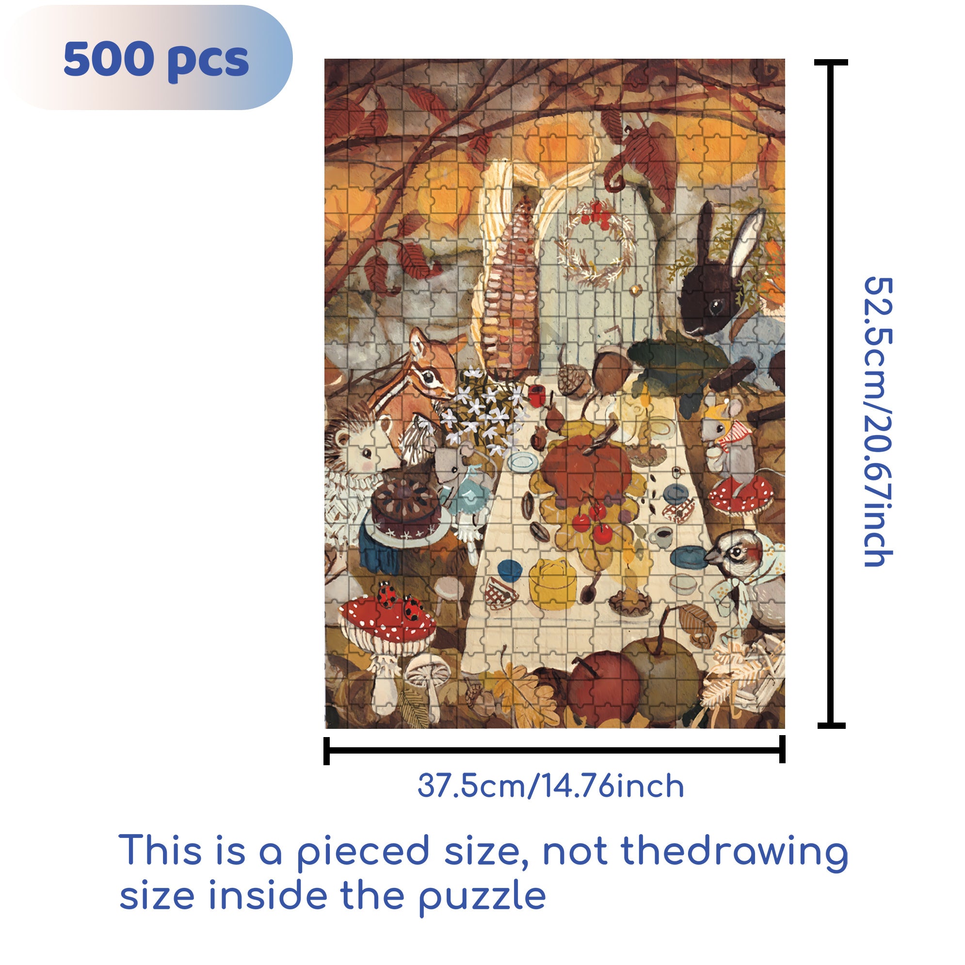 Tiny Hole 500pcs/1000pcs Jigsaw Puzzle, Scratch-Resistant, Interactive Family Game & Brain-Boosting DIY Decor, Perfect for Halloween, Christmas & New Year Gifts, Family Puzzle Game