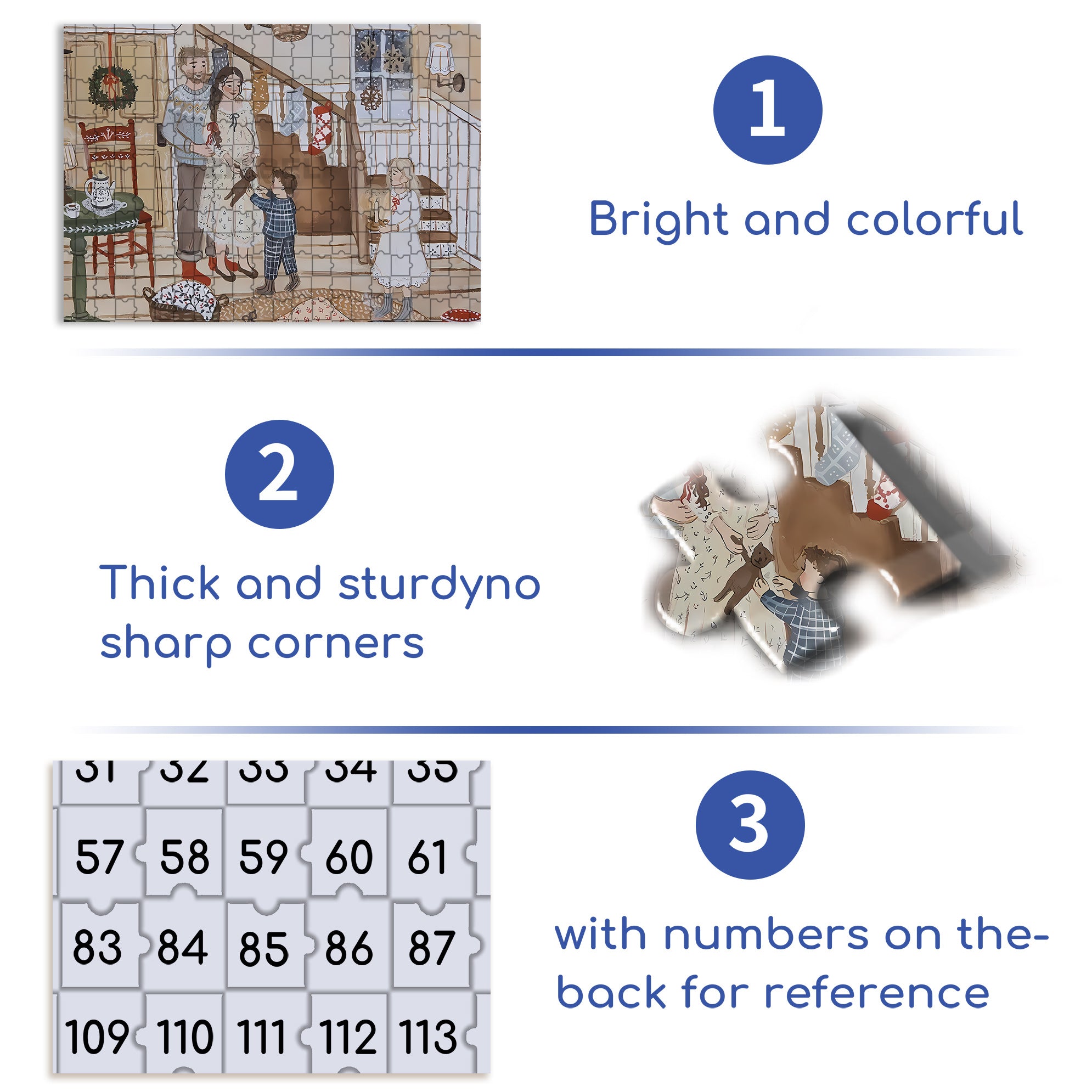 Warm And Sweet 500pcs/1000pcs Jigsaw Puzzle, Scratch-Resistant, Interactive Family Game & Brain-Boosting DIY Decor, Perfect for Halloween, Christmas & New Year Gifts, Family Puzzle Game