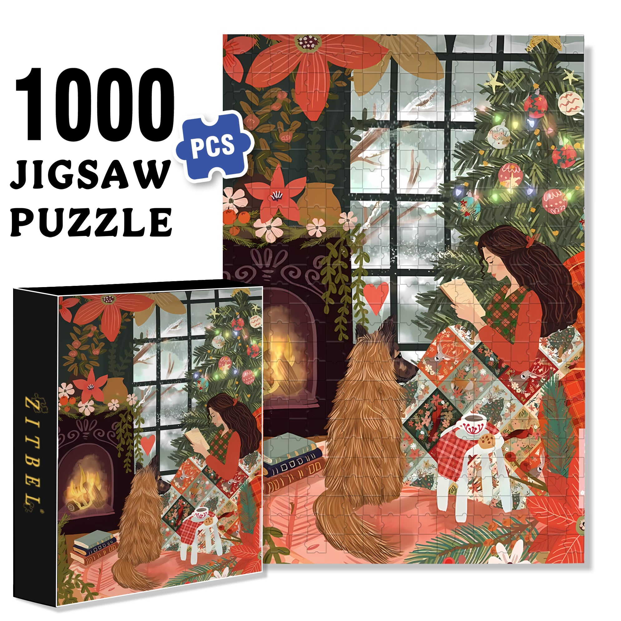 Winter Memories 500pcs/1000pcs Jigsaw Puzzle, Scratch-Resistant, Interactive Family Game & Brain-Boosting DIY Decor, Perfect for Halloween, Christmas & New Year Gifts, Family Puzzle Game