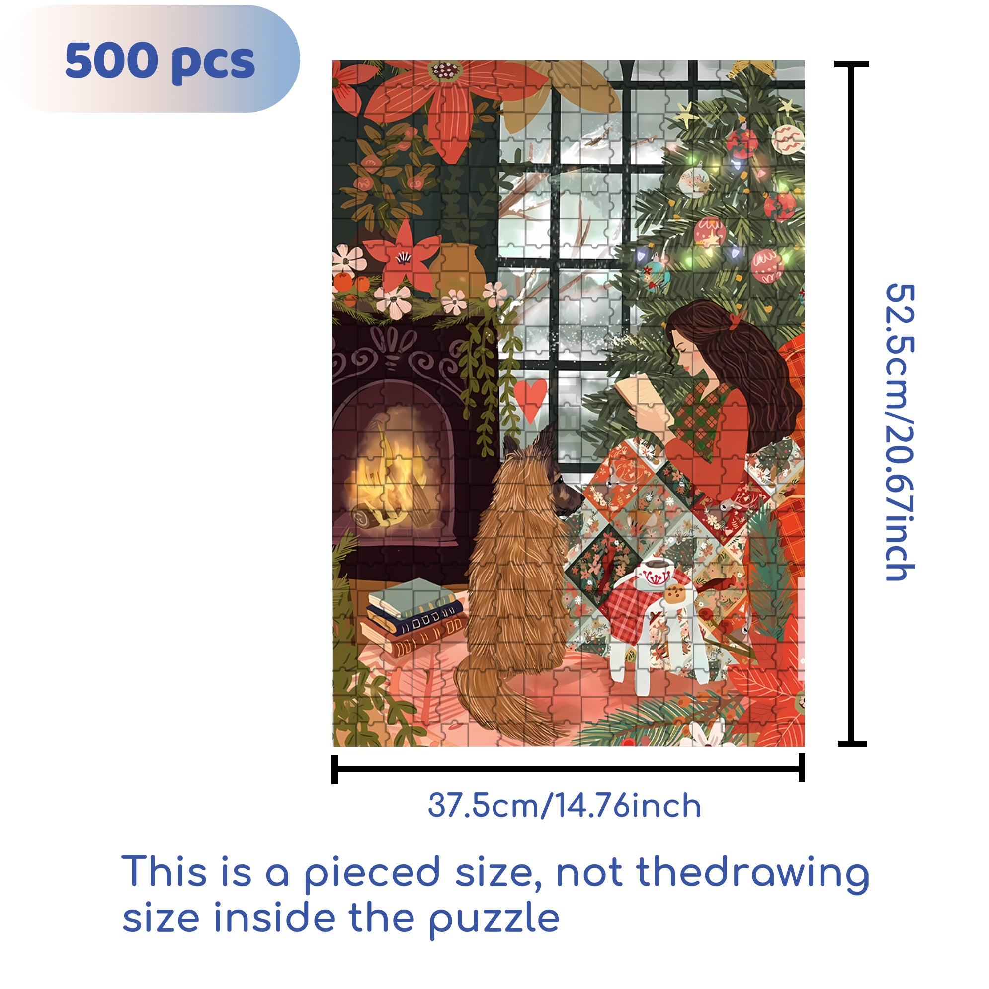 Winter Memories 500pcs/1000pcs Jigsaw Puzzle, Scratch-Resistant, Interactive Family Game & Brain-Boosting DIY Decor, Perfect for Halloween, Christmas & New Year Gifts, Family Puzzle Game