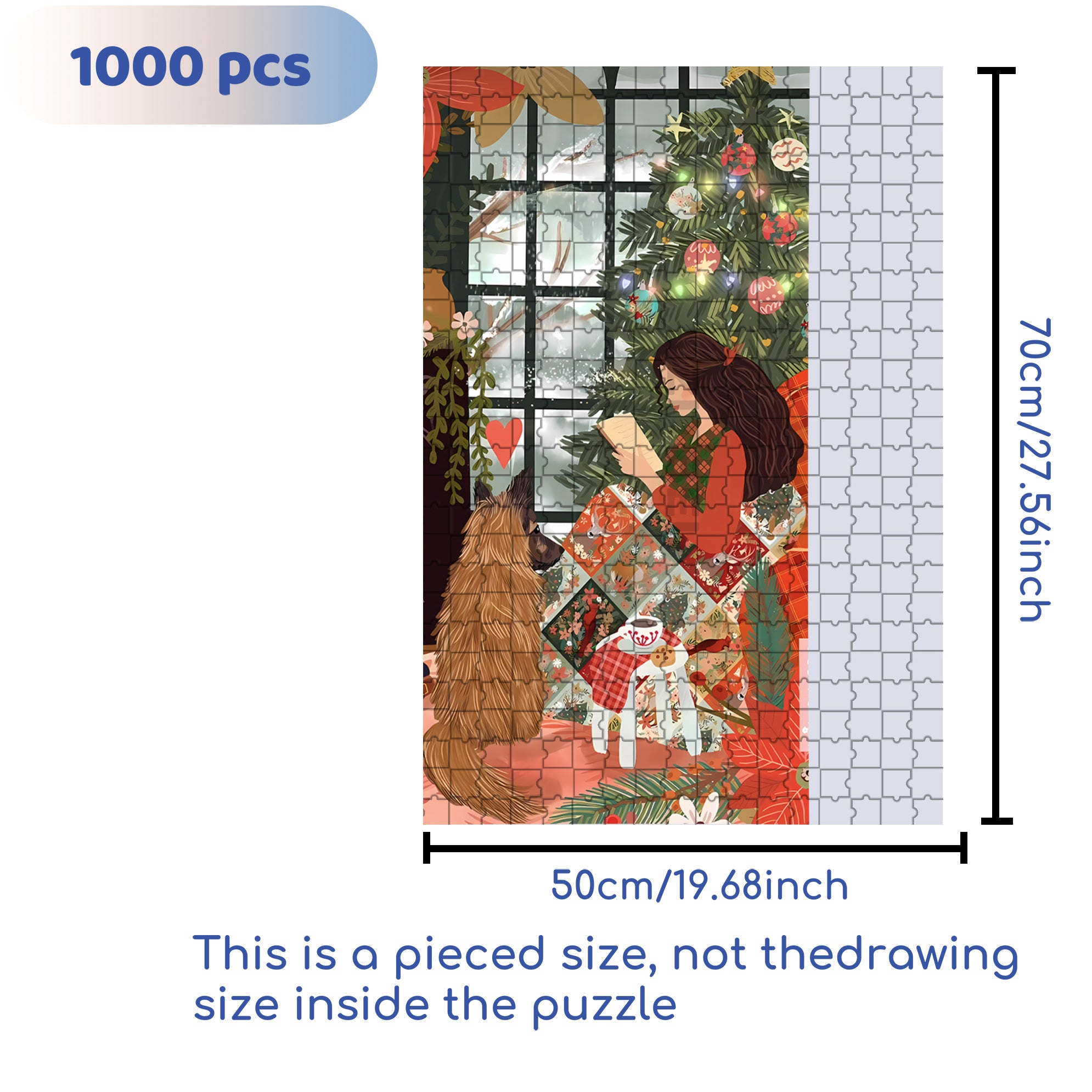 Winter Memories 500pcs/1000pcs Jigsaw Puzzle, Scratch-Resistant, Interactive Family Game & Brain-Boosting DIY Decor, Perfect for Halloween, Christmas & New Year Gifts, Family Puzzle Game