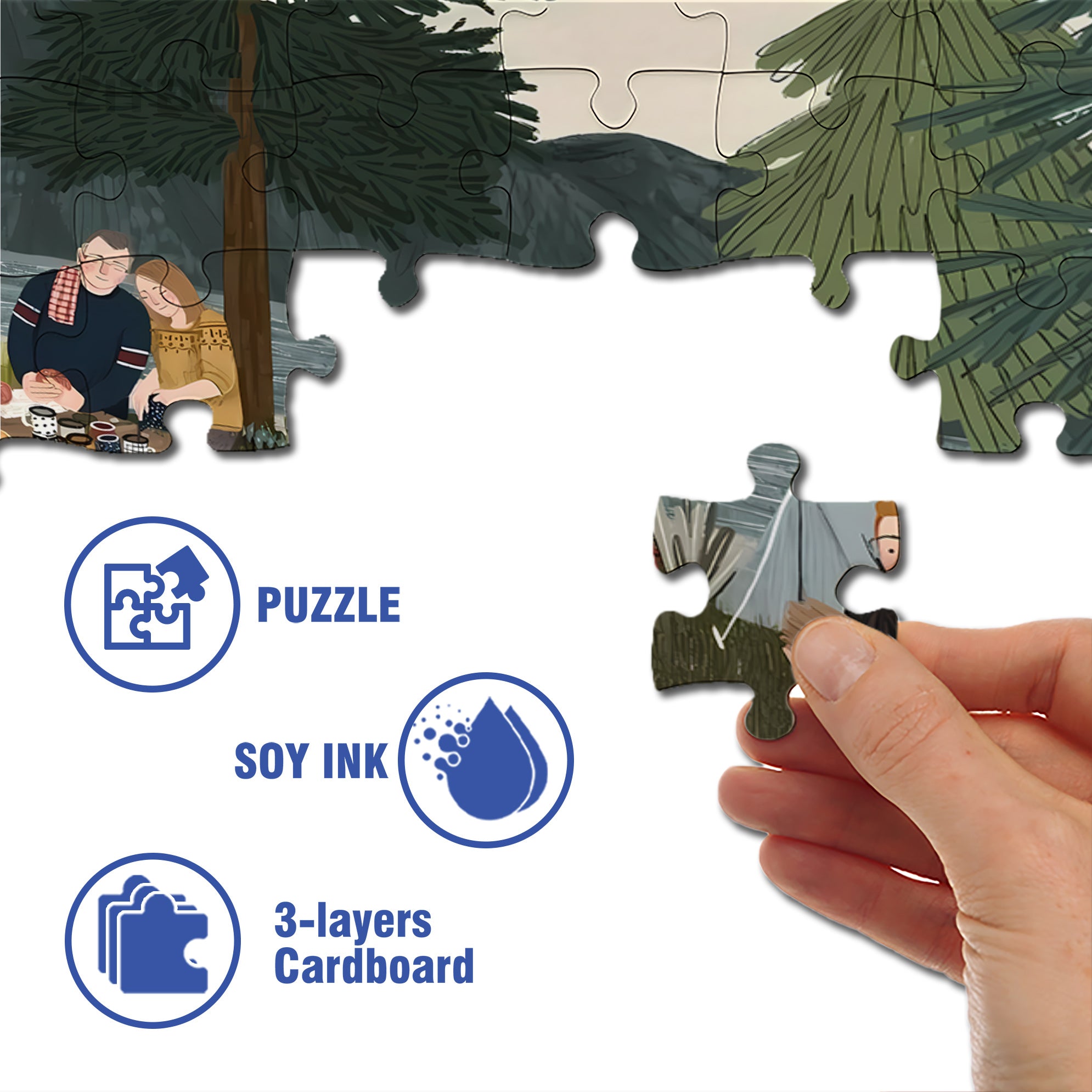 A Field Trip 500pcs/1000pcs Jigsaw Puzzle, Scratch-Resistant, Interactive Family Game & Brain-Boosting DIY Decor, Perfect for Halloween, Christmas & New Year Gifts, Family Puzzle Game