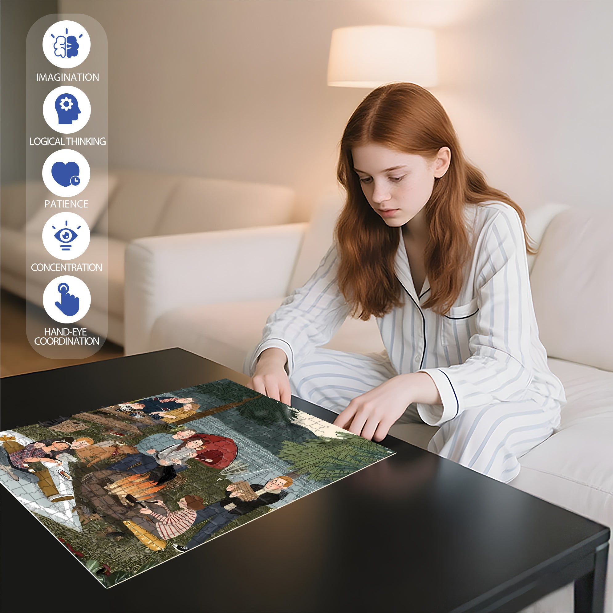 A Field Trip 500pcs/1000pcs Jigsaw Puzzle, Scratch-Resistant, Interactive Family Game & Brain-Boosting DIY Decor, Perfect for Halloween, Christmas & New Year Gifts, Family Puzzle Game