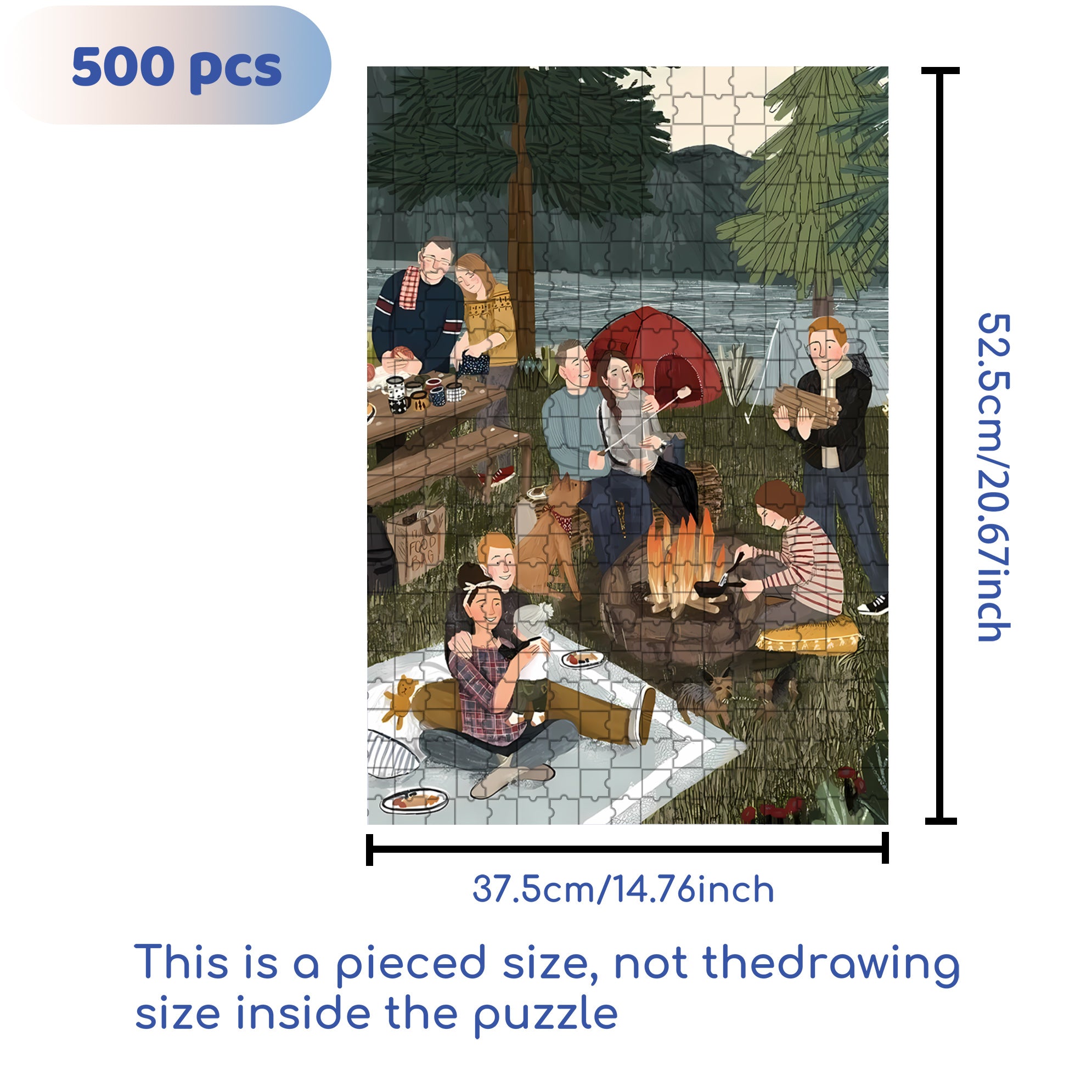 A Field Trip 500pcs/1000pcs Jigsaw Puzzle, Scratch-Resistant, Interactive Family Game & Brain-Boosting DIY Decor, Perfect for Halloween, Christmas & New Year Gifts, Family Puzzle Game