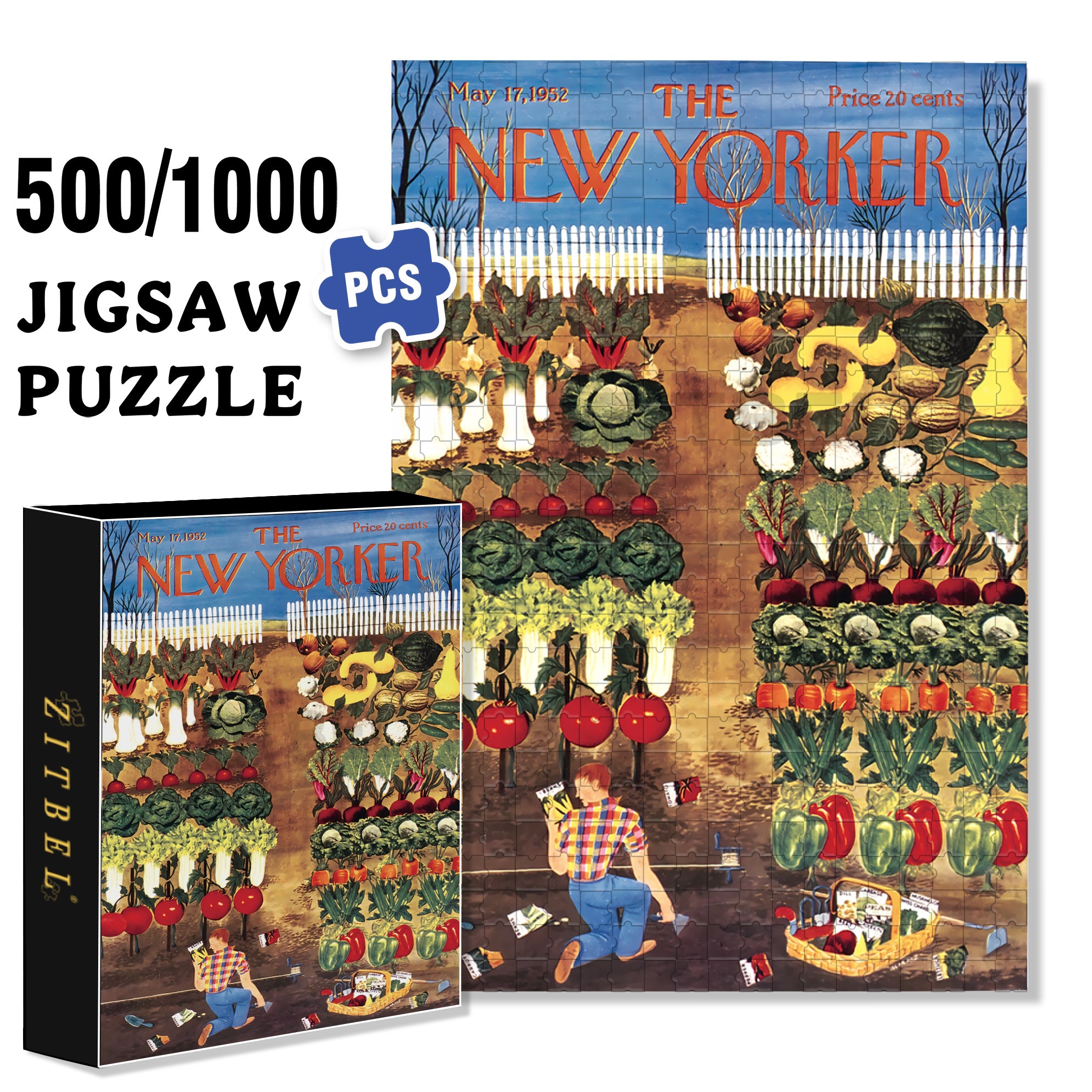 A Master Gardener 500pcs/1000pcs Jigsaw Puzzle, Scratch-Resistant, Interactive Family Game & Brain-Boosting DIY Decor, Perfect for Halloween, Christmas & New Year Gifts, Family Puzzle Game