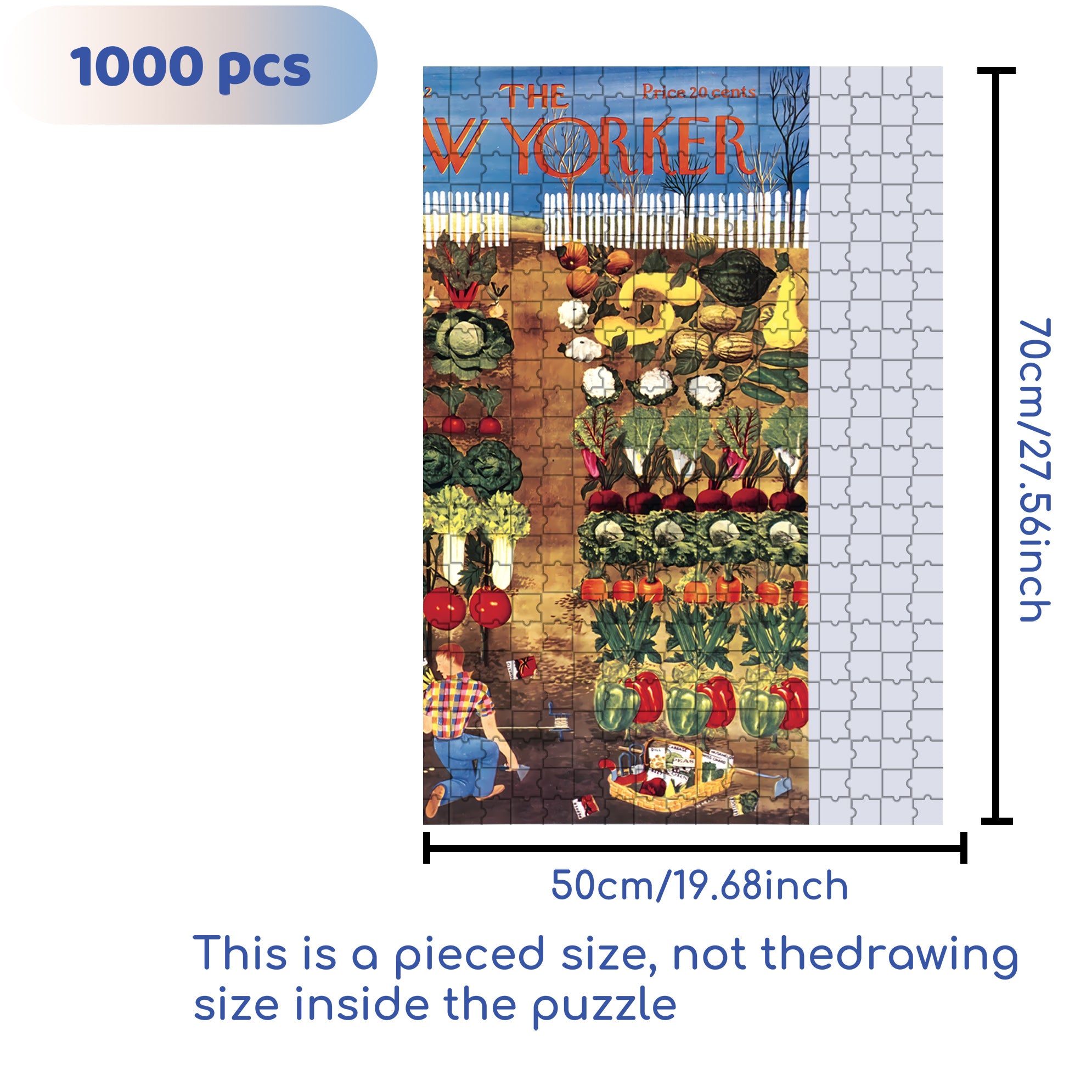 A Master Gardener 500pcs/1000pcs Jigsaw Puzzle, Scratch-Resistant, Interactive Family Game & Brain-Boosting DIY Decor, Perfect for Halloween, Christmas & New Year Gifts, Family Puzzle Game