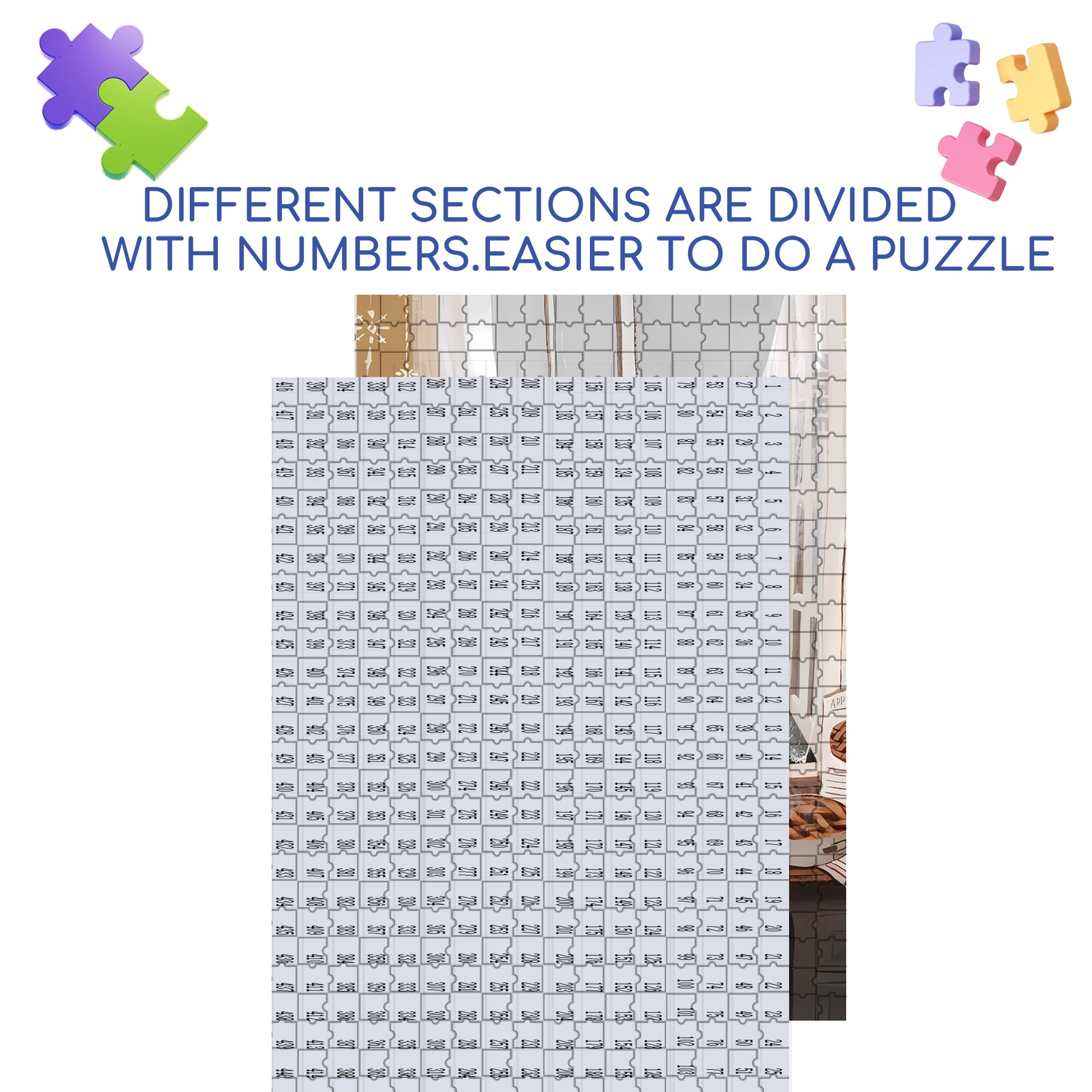 Breeze 500pcs/1000pcs Jigsaw Puzzle, Scratch-Resistant, Interactive Family Game & Brain-Boosting DIY Decor, Perfect for Halloween, Christmas & New Year Gifts, Family Puzzle Game