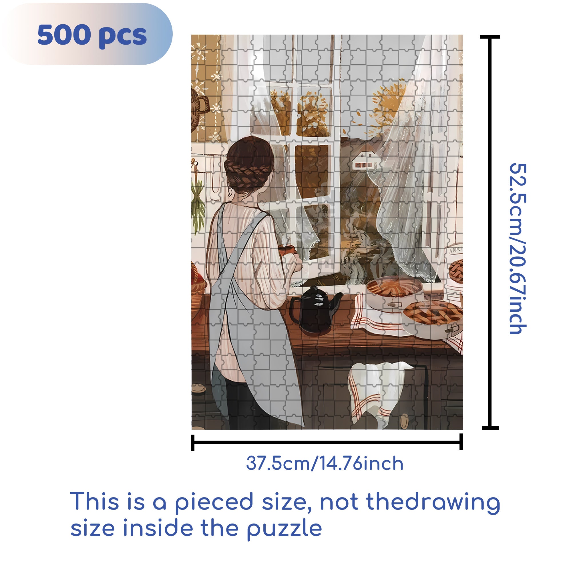 Breeze 500pcs/1000pcs Jigsaw Puzzle, Scratch-Resistant, Interactive Family Game & Brain-Boosting DIY Decor, Perfect for Halloween, Christmas & New Year Gifts, Family Puzzle Game