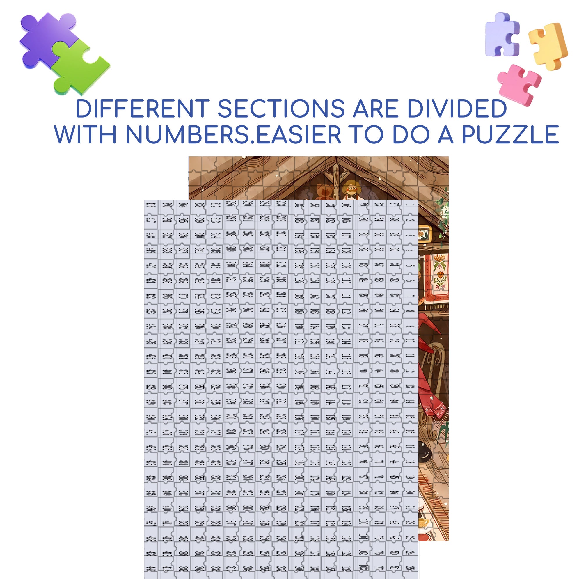 Cartoon Little Girl Witch 500pcs/1000pcs Jigsaw Puzzle, Scratch-Resistant, Interactive Family Game & Brain-Boosting DIY Decor, Perfect for Halloween, Christmas & New Year Gifts, Family Puzzle Game