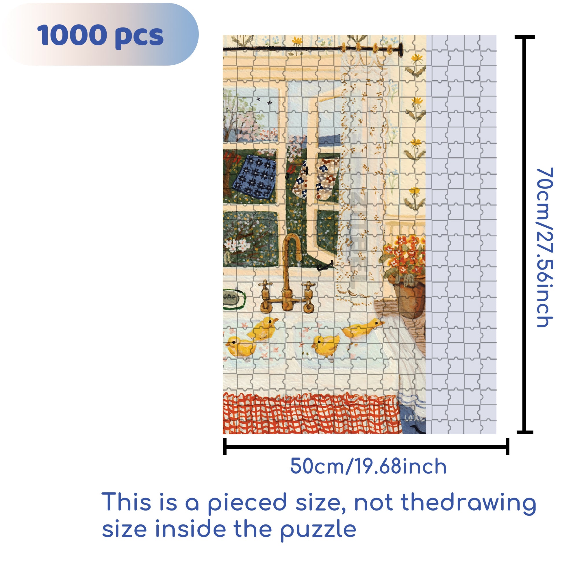 Catherine's Kitchen 500pcs/1000pcs Jigsaw Puzzle, Scratch-Resistant, Interactive Family Game & Brain-Boosting DIY Decor, Perfect for Halloween, Christmas & New Year Gifts, Family Puzzle Game