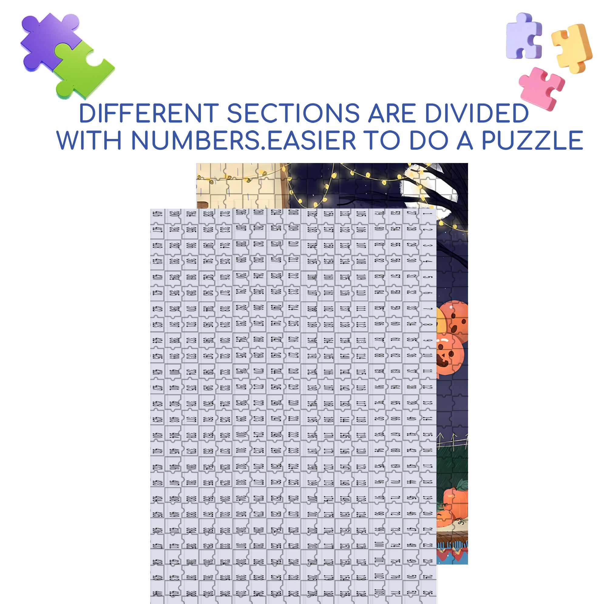 Children Story Book  500pcs/1000pcs Jigsaw Puzzle, Scratch-Resistant, Interactive Family Game & Brain-Boosting DIY Decor, Perfect for Halloween, Christmas & New Year Gifts, Family Puzzle Game