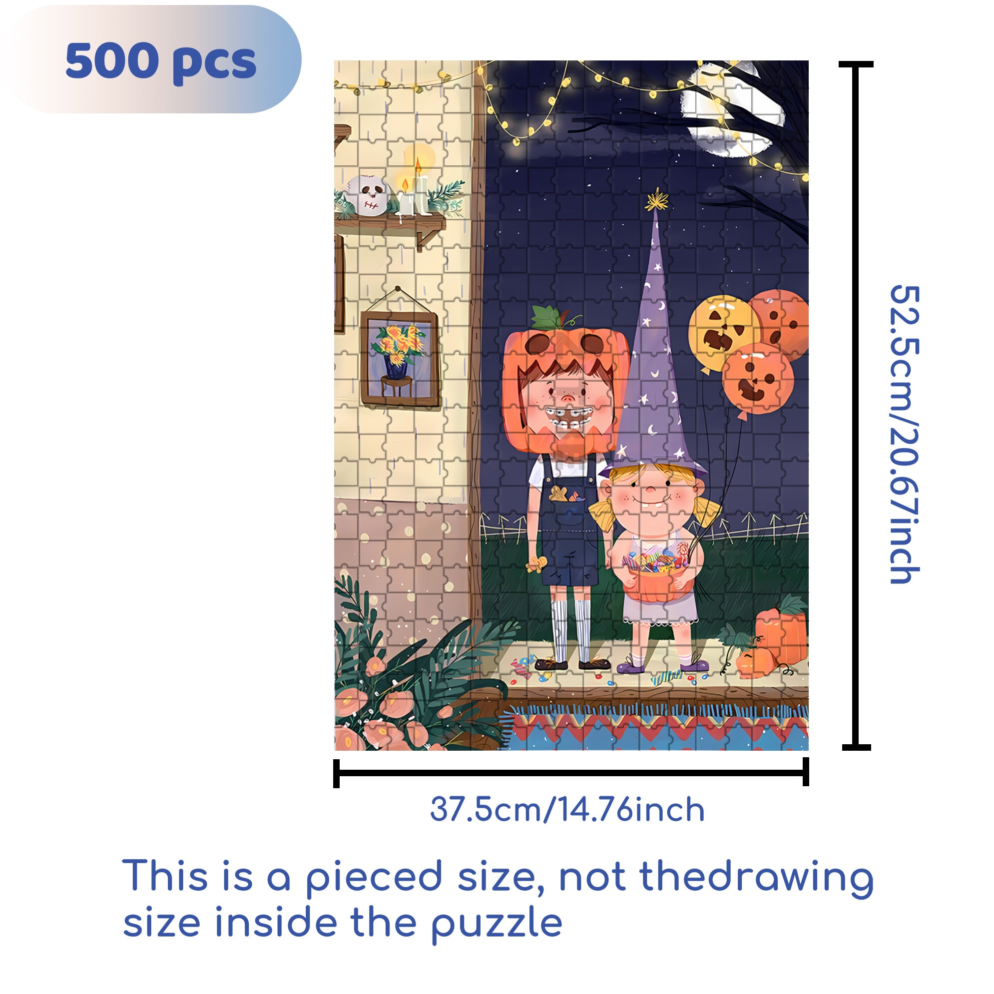 Children Story Book  500pcs/1000pcs Jigsaw Puzzle, Scratch-Resistant, Interactive Family Game & Brain-Boosting DIY Decor, Perfect for Halloween, Christmas & New Year Gifts, Family Puzzle Game