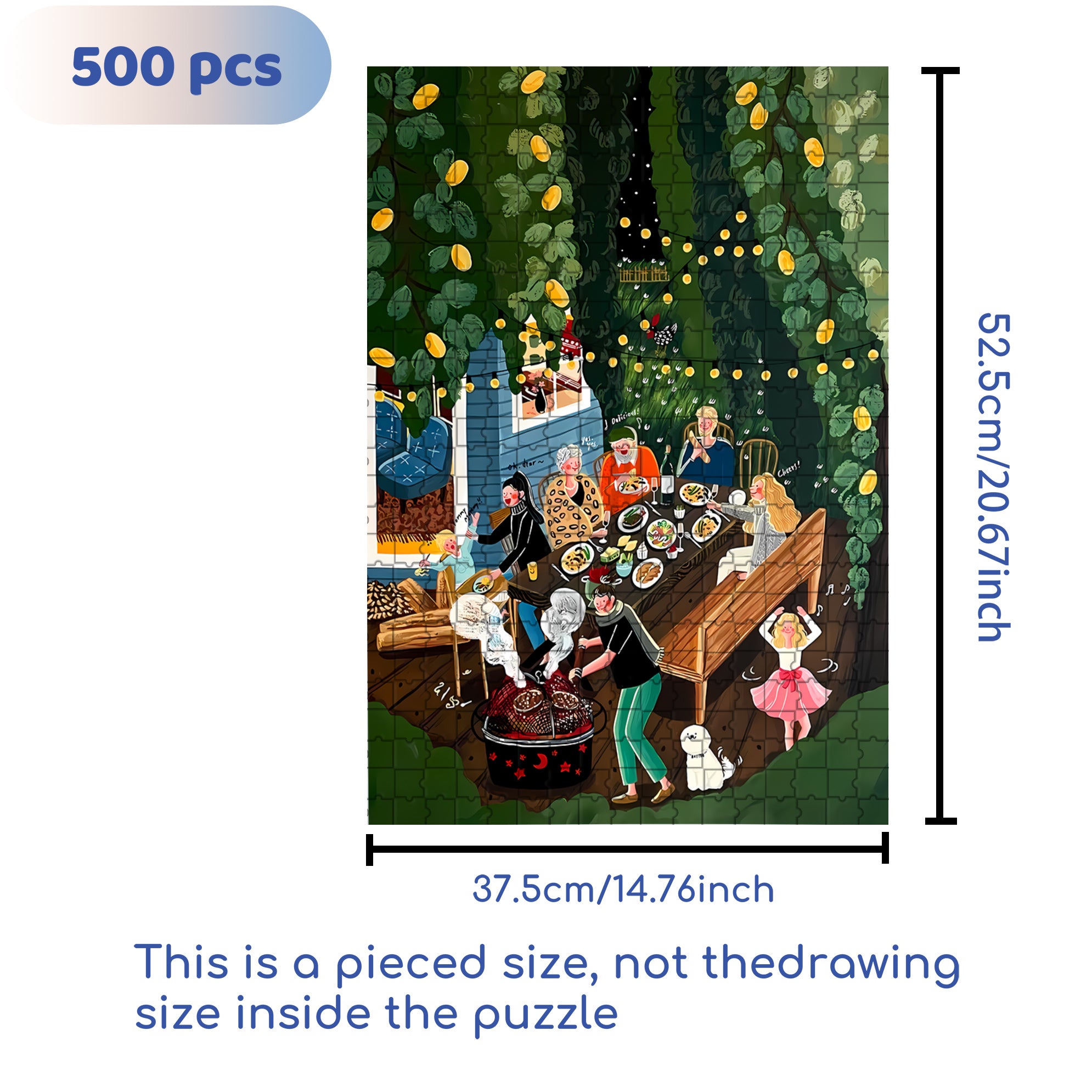 Dinner Is Ready! 500pcs/1000pcs Jigsaw Puzzle, Scratch-Resistant, Interactive Family Game & Brain-Boosting DIY Decor, Perfect for Halloween, Christmas & New Year Gifts, Family Puzzle Game