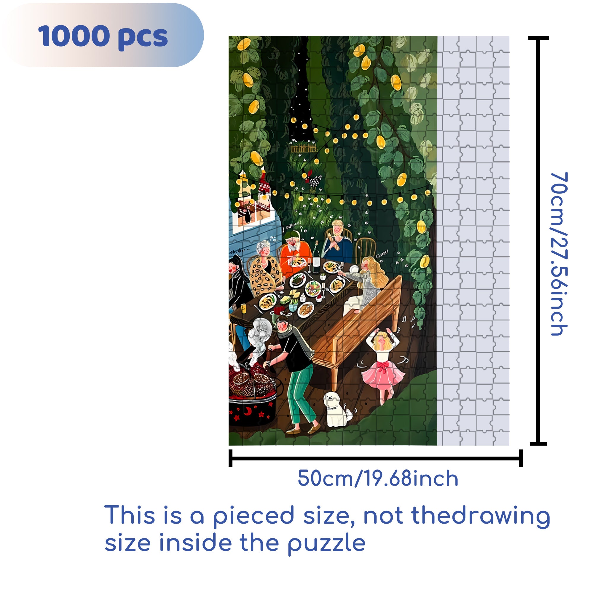 Dinner Is Ready! 500pcs/1000pcs Jigsaw Puzzle, Scratch-Resistant, Interactive Family Game & Brain-Boosting DIY Decor, Perfect for Halloween, Christmas & New Year Gifts, Family Puzzle Game