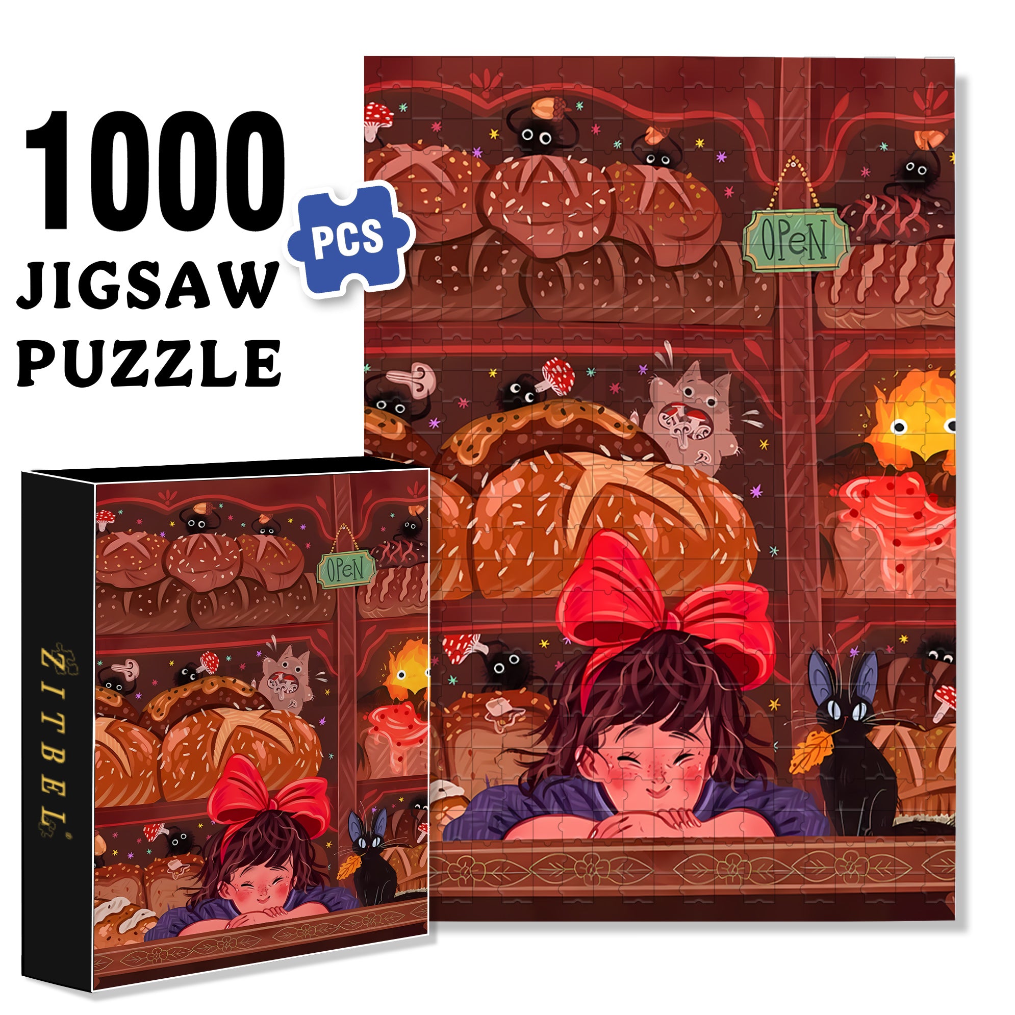 Eggette 500pcs/1000pcs Jigsaw Puzzle, Scratch-Resistant, Interactive Family Game & Brain-Boosting DIY Decor, Perfect for Halloween, Christmas & New Year Gifts, Family Puzzle Game