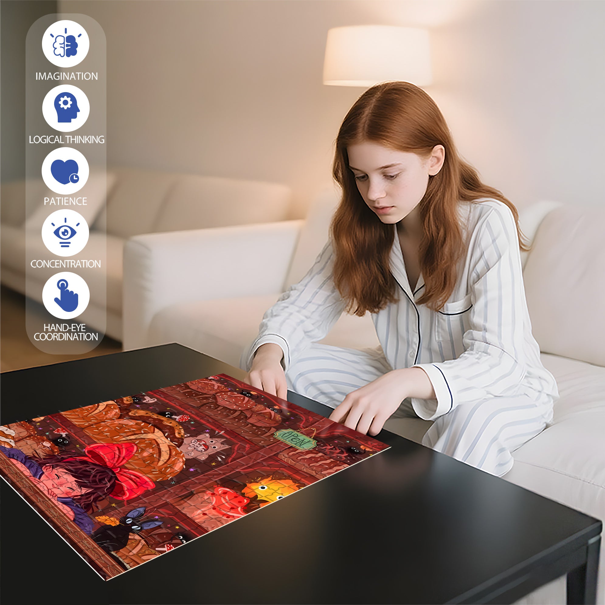 Eggette 500pcs/1000pcs Jigsaw Puzzle, Scratch-Resistant, Interactive Family Game & Brain-Boosting DIY Decor, Perfect for Halloween, Christmas & New Year Gifts, Family Puzzle Game