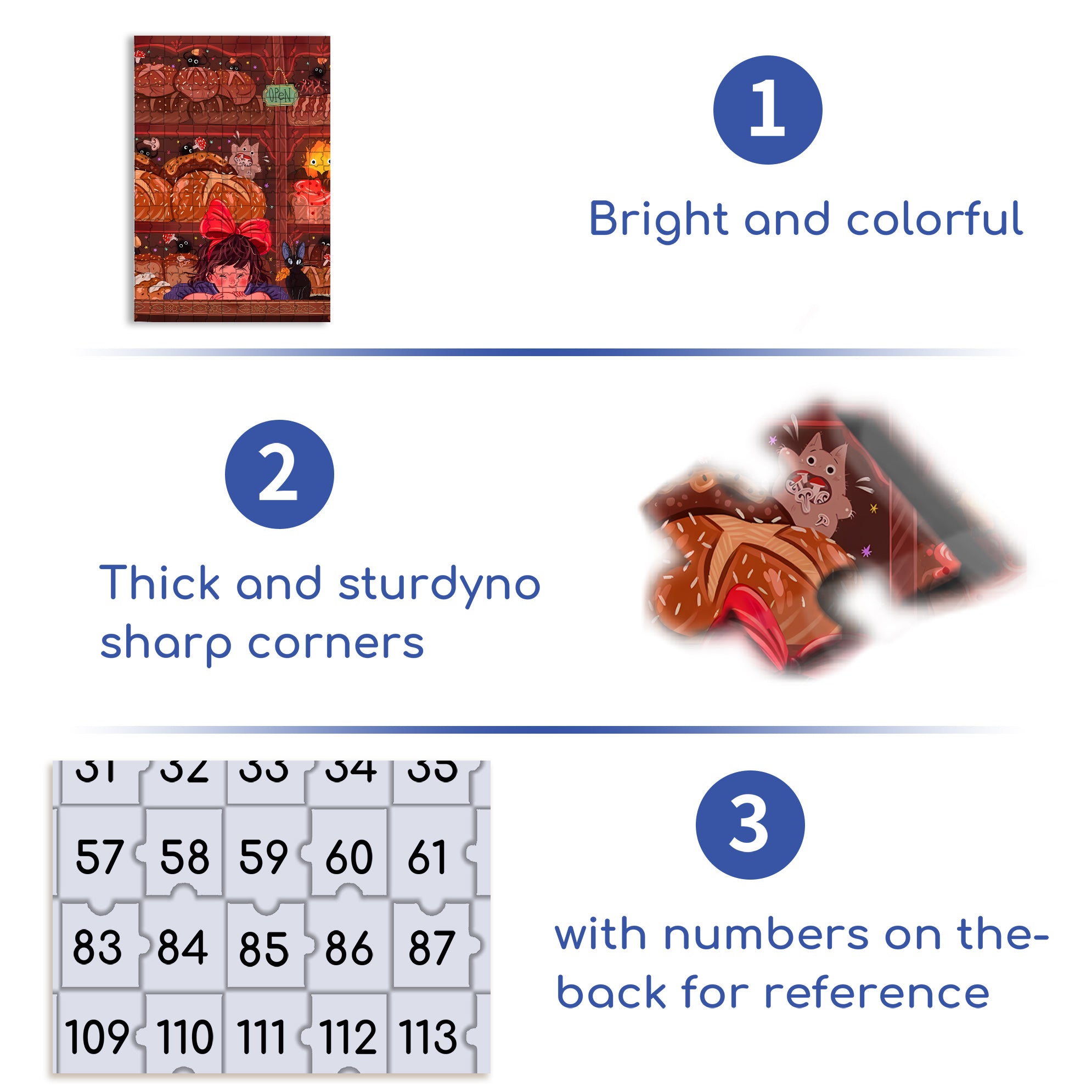 Eggette 500pcs/1000pcs Jigsaw Puzzle, Scratch-Resistant, Interactive Family Game & Brain-Boosting DIY Decor, Perfect for Halloween, Christmas & New Year Gifts, Family Puzzle Game