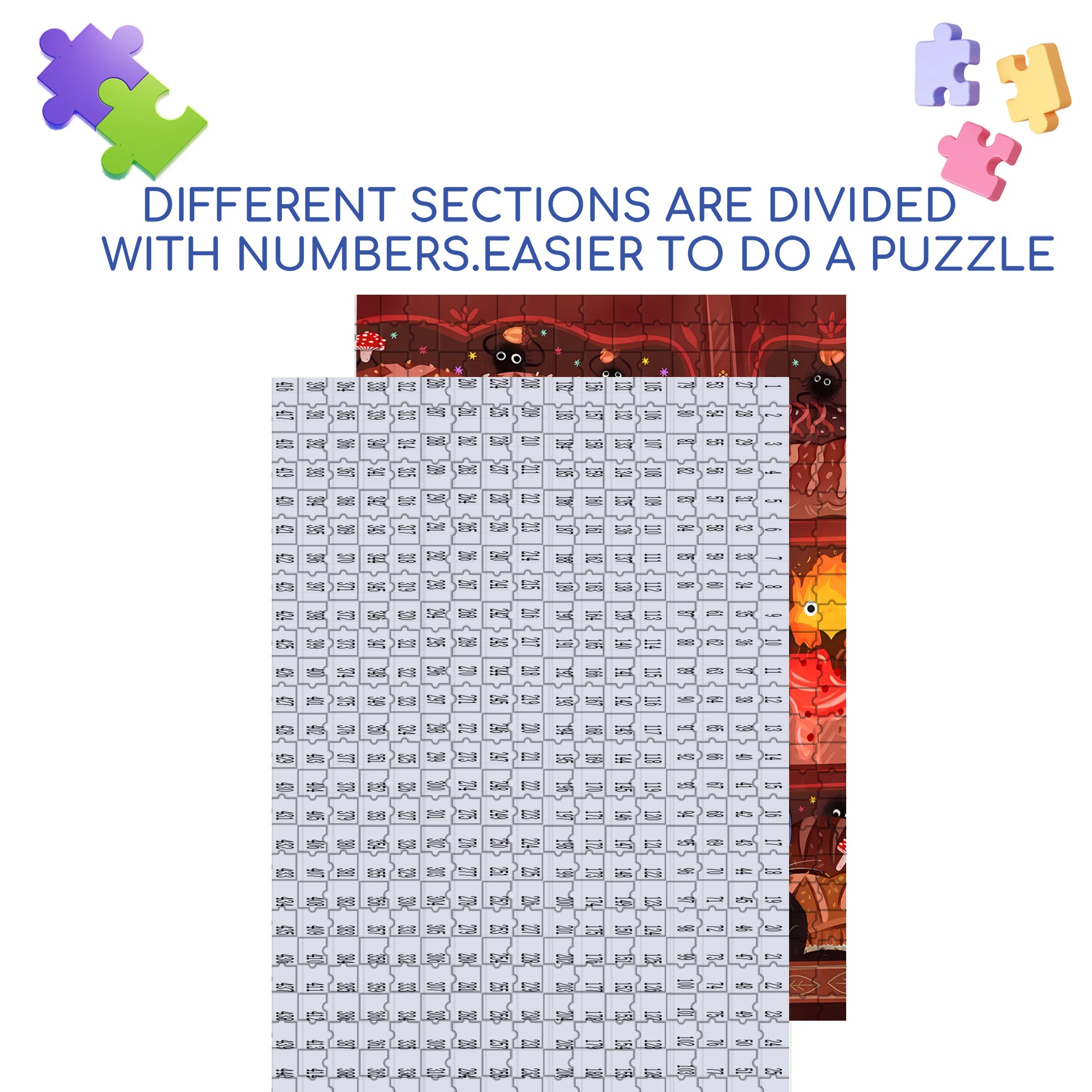 Eggette 500pcs/1000pcs Jigsaw Puzzle, Scratch-Resistant, Interactive Family Game & Brain-Boosting DIY Decor, Perfect for Halloween, Christmas & New Year Gifts, Family Puzzle Game