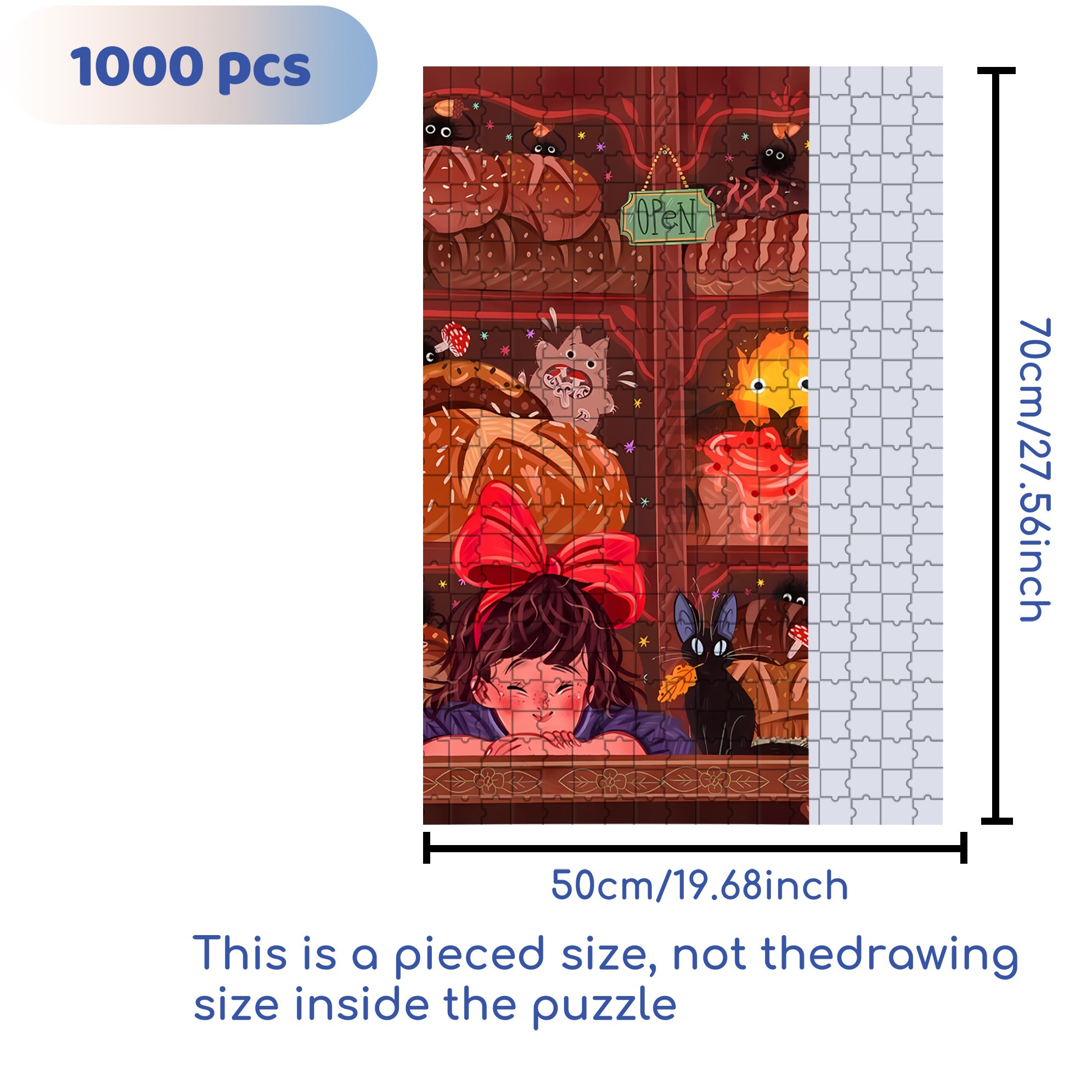 Eggette 500pcs/1000pcs Jigsaw Puzzle, Scratch-Resistant, Interactive Family Game & Brain-Boosting DIY Decor, Perfect for Halloween, Christmas & New Year Gifts, Family Puzzle Game