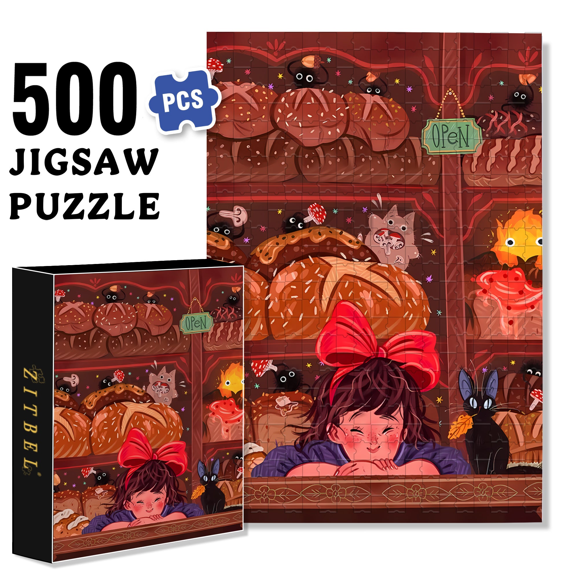 Eggette 500pcs/1000pcs Jigsaw Puzzle, Scratch-Resistant, Interactive Family Game & Brain-Boosting DIY Decor, Perfect for Halloween, Christmas & New Year Gifts, Family Puzzle Game