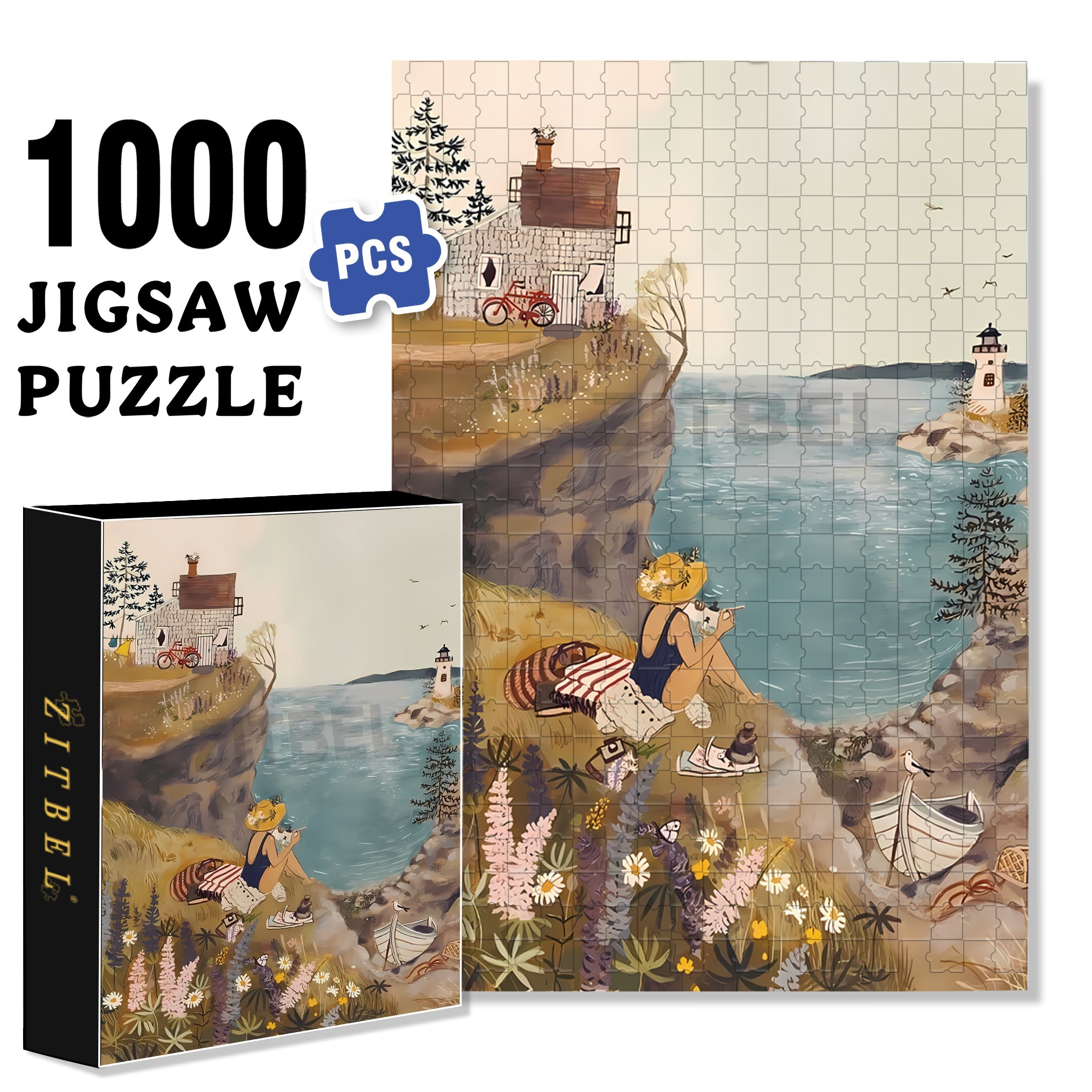 Empty Myself 500pcs/1000pcs Jigsaw Puzzle, Scratch-Resistant, Interactive Family Game & Brain-Boosting DIY Decor, Perfect for Halloween, Christmas & New Year Gifts, Family Puzzle Game
