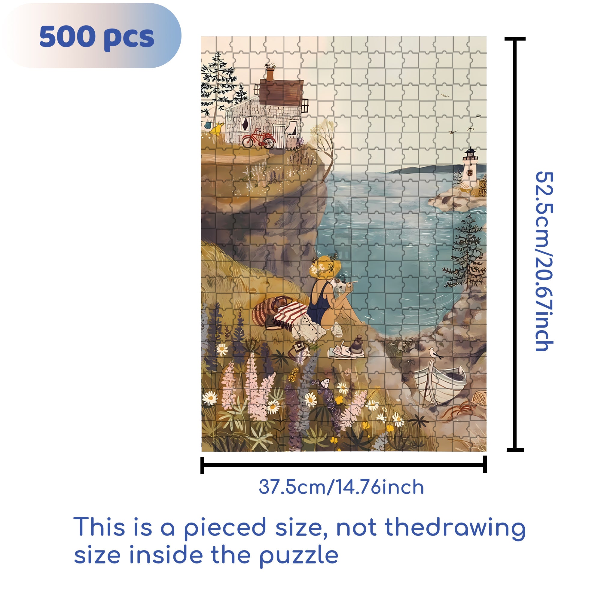Empty Myself 500pcs/1000pcs Jigsaw Puzzle, Scratch-Resistant, Interactive Family Game & Brain-Boosting DIY Decor, Perfect for Halloween, Christmas & New Year Gifts, Family Puzzle Game