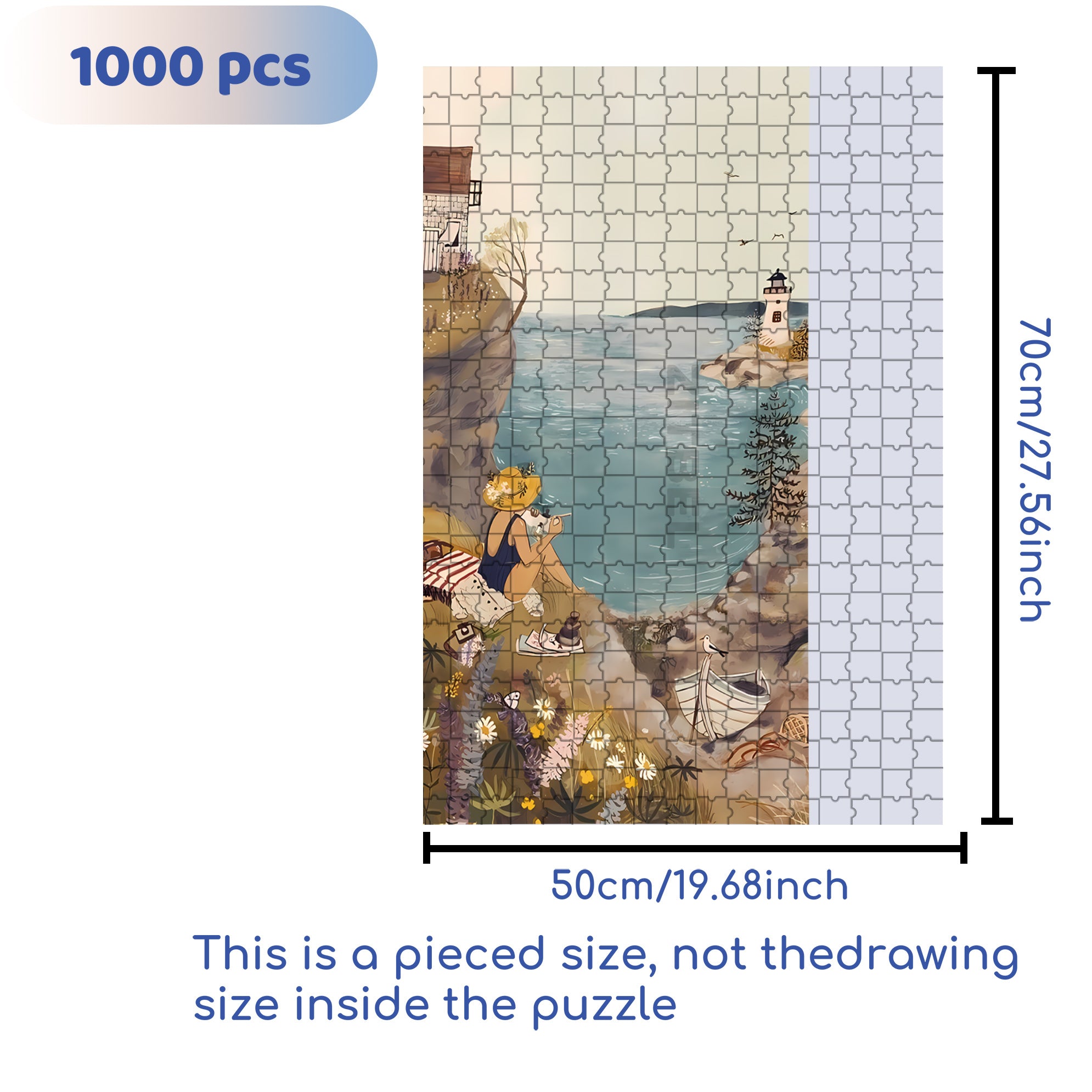 Empty Myself 500pcs/1000pcs Jigsaw Puzzle, Scratch-Resistant, Interactive Family Game & Brain-Boosting DIY Decor, Perfect for Halloween, Christmas & New Year Gifts, Family Puzzle Game