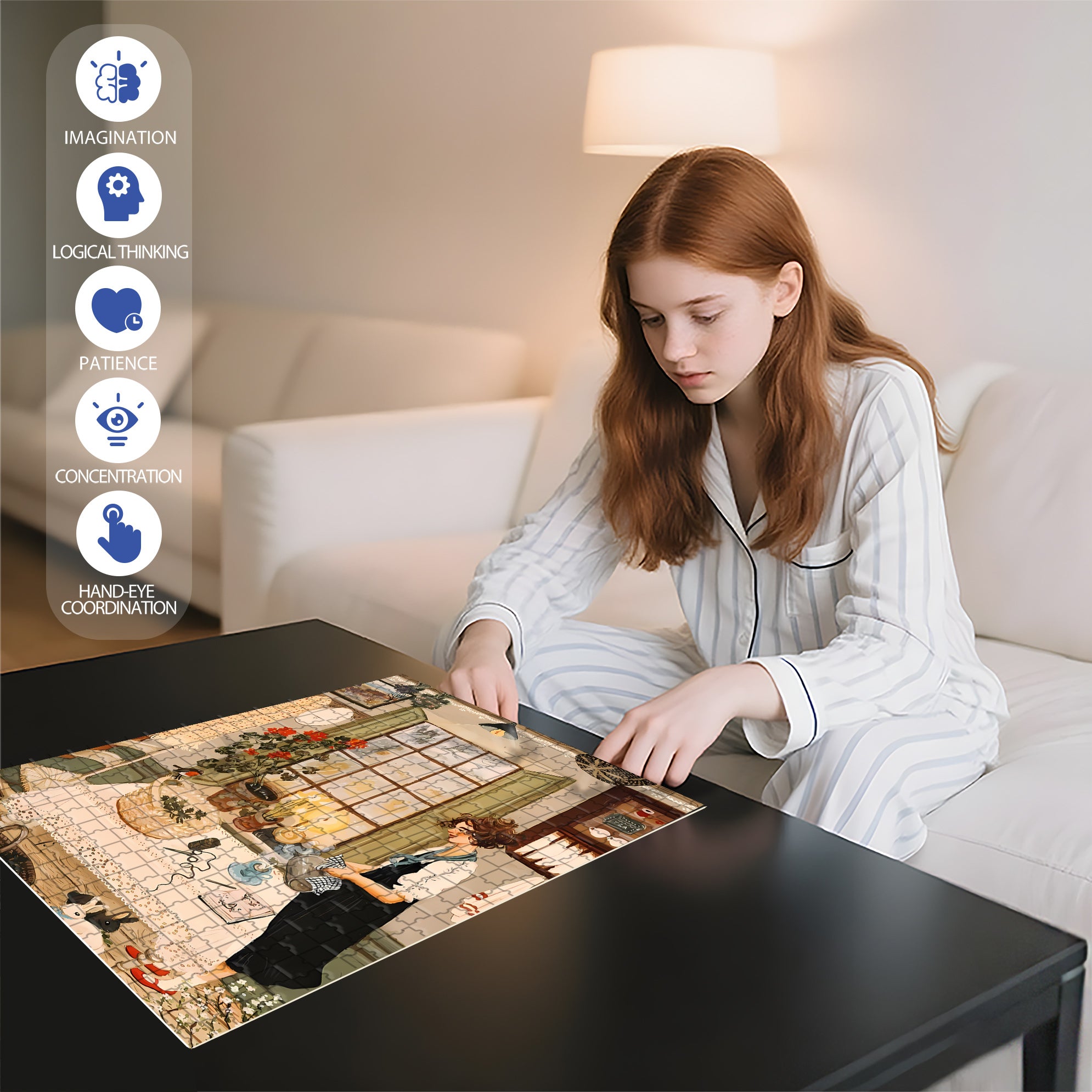 Everything I Loved in March 500pcs/1000pcs Jigsaw Puzzle, Scratch-Resistant, Interactive Family Game & Brain-Boosting DIY Decor, Perfect for Halloween, Christmas & New Year Gifts, Family Puzzle Game