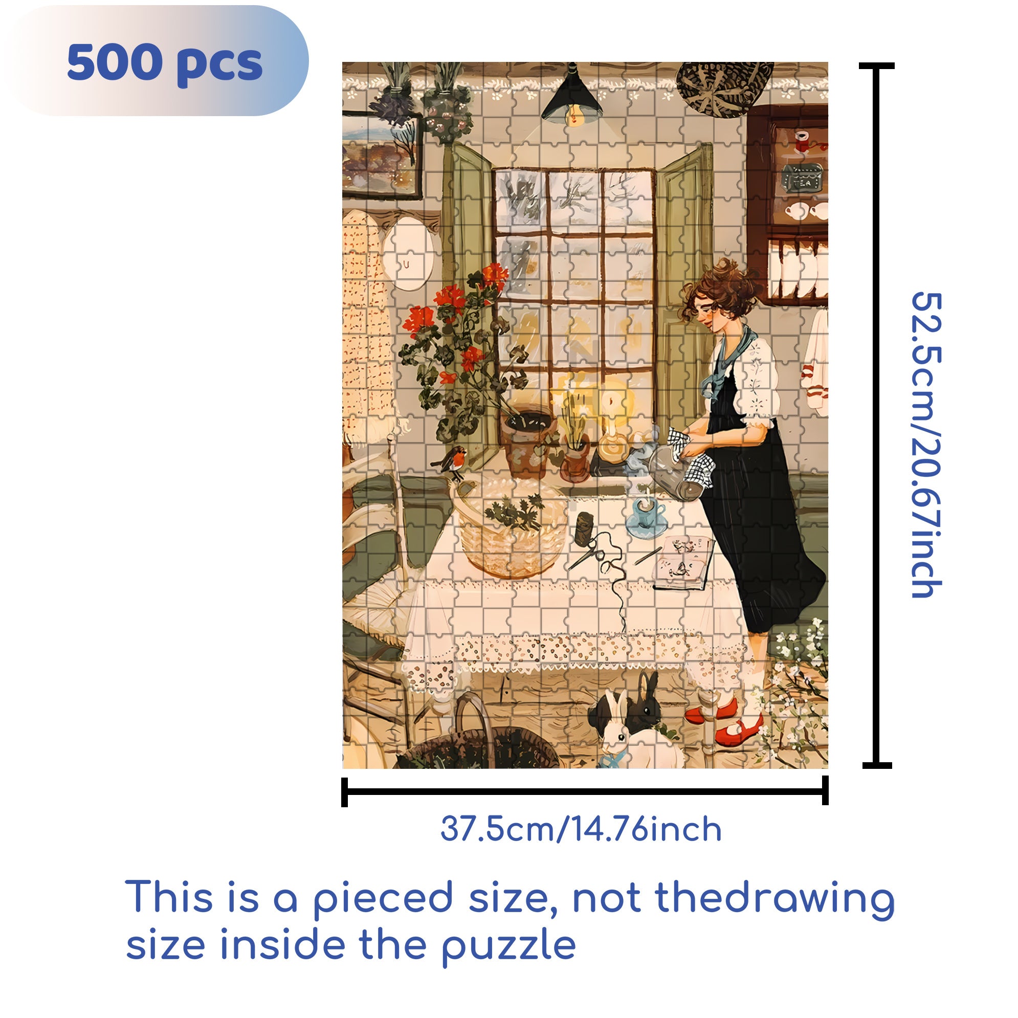 Everything I Loved in March 500pcs/1000pcs Jigsaw Puzzle, Scratch-Resistant, Interactive Family Game & Brain-Boosting DIY Decor, Perfect for Halloween, Christmas & New Year Gifts, Family Puzzle Game
