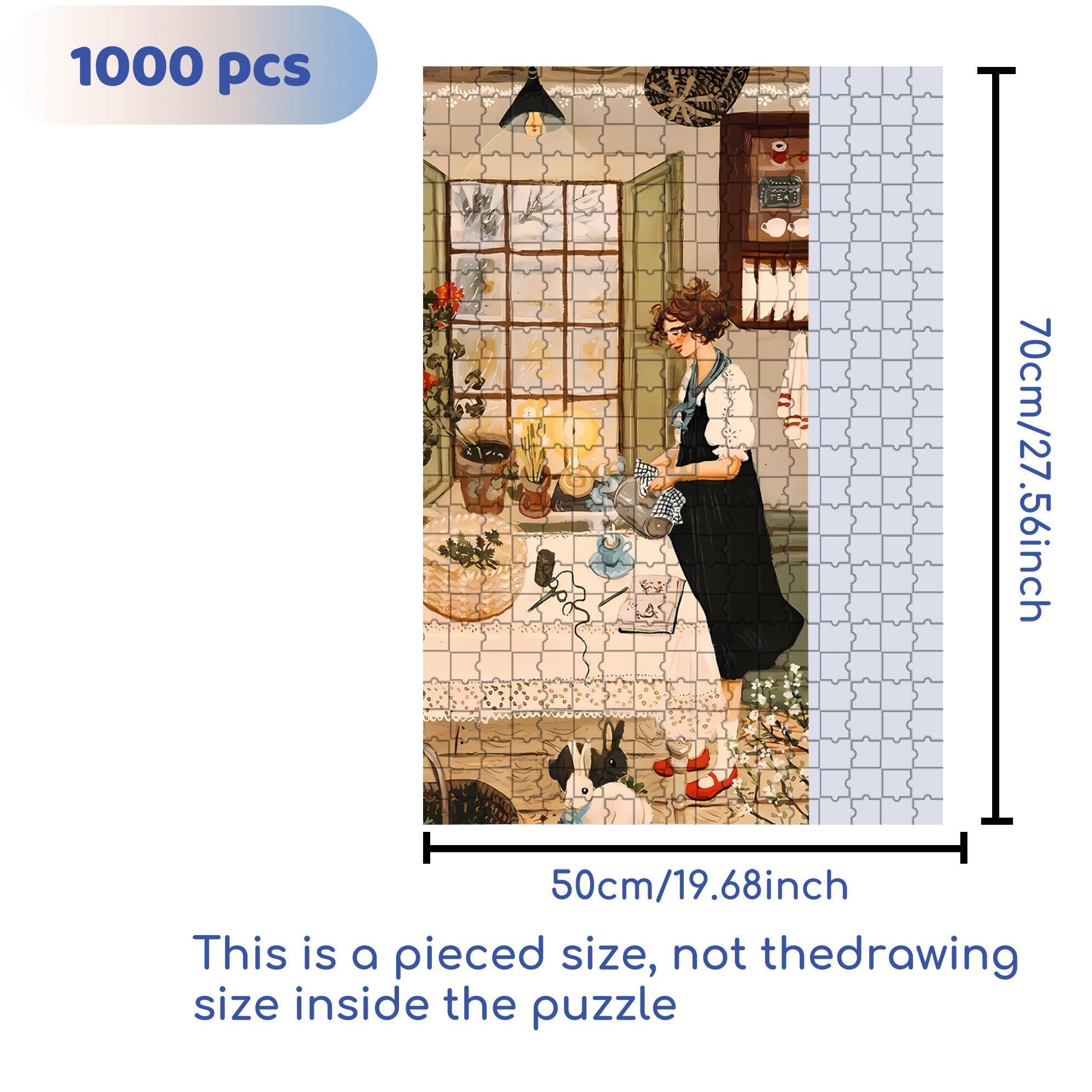 Everything I Loved in March 500pcs/1000pcs Jigsaw Puzzle, Scratch-Resistant, Interactive Family Game & Brain-Boosting DIY Decor, Perfect for Halloween, Christmas & New Year Gifts, Family Puzzle Game