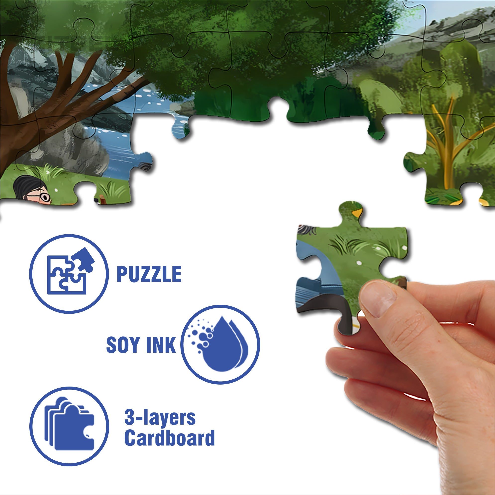 Family Activity 500pcs/1000pcs Jigsaw Puzzle, Scratch-Resistant, Interactive Family Game & Brain-Boosting DIY Decor, Perfect for Halloween, Christmas & New Year Gifts, Family Puzzle Game