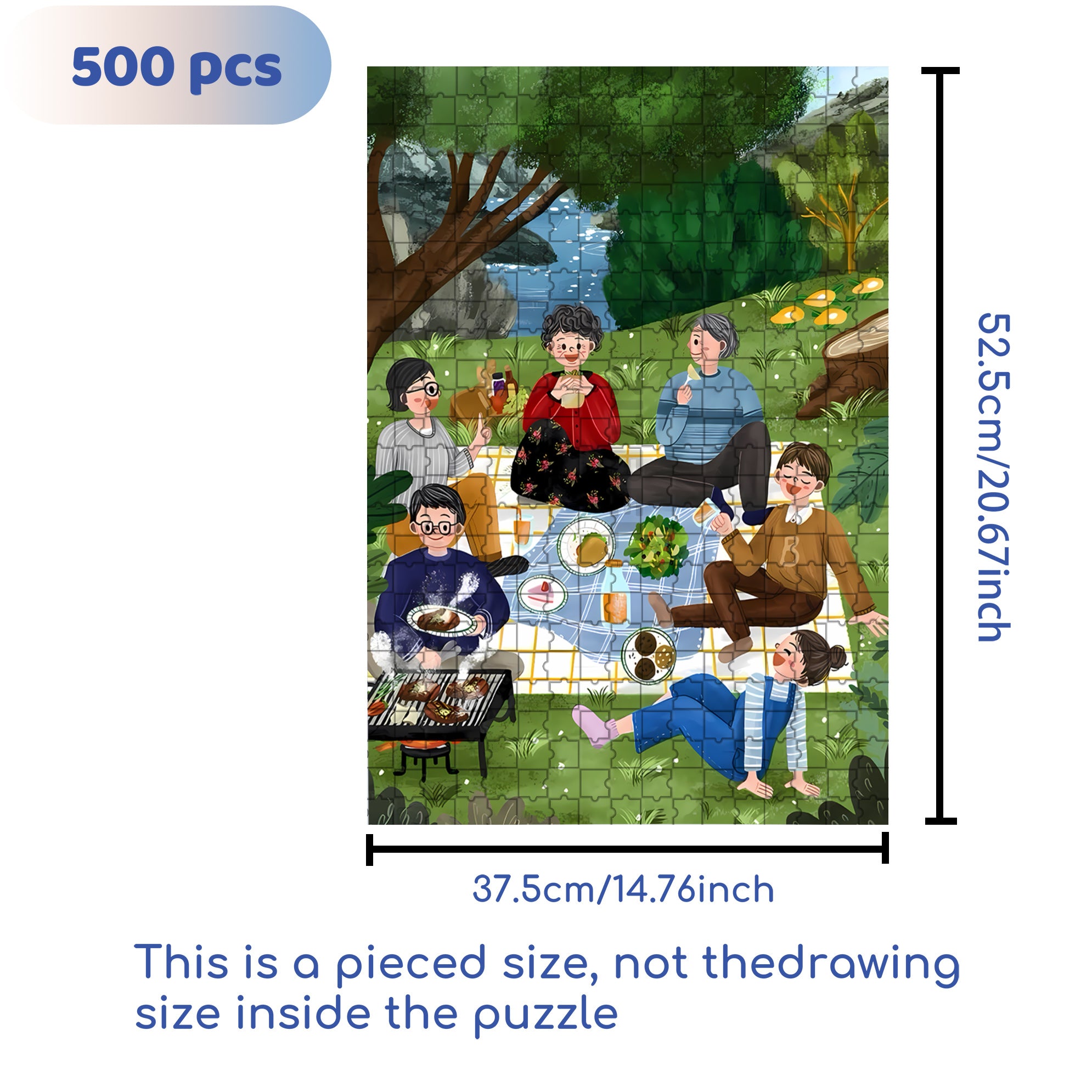 Family Activity 500pcs/1000pcs Jigsaw Puzzle, Scratch-Resistant, Interactive Family Game & Brain-Boosting DIY Decor, Perfect for Halloween, Christmas & New Year Gifts, Family Puzzle Game