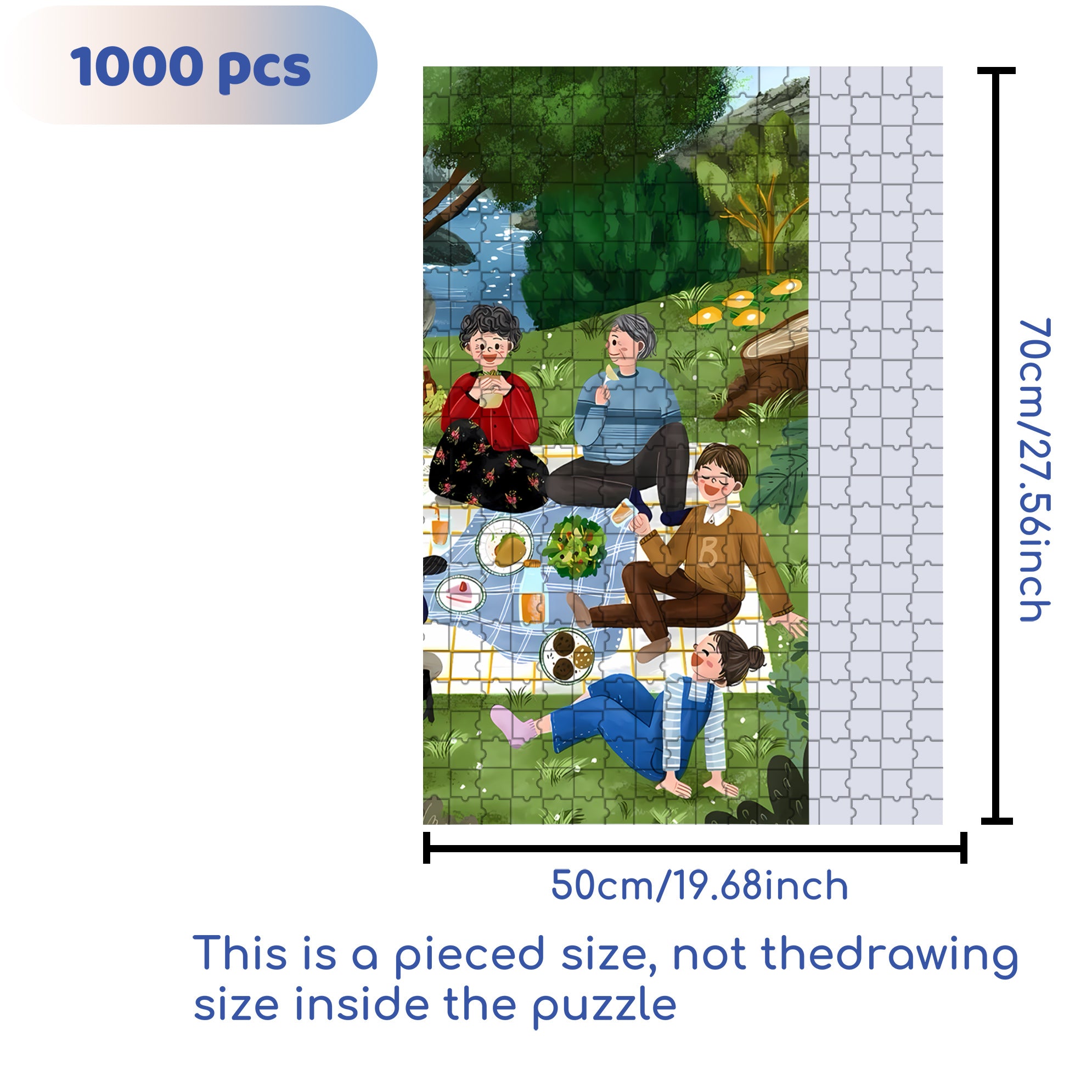 Family Activity 500pcs/1000pcs Jigsaw Puzzle, Scratch-Resistant, Interactive Family Game & Brain-Boosting DIY Decor, Perfect for Halloween, Christmas & New Year Gifts, Family Puzzle Game