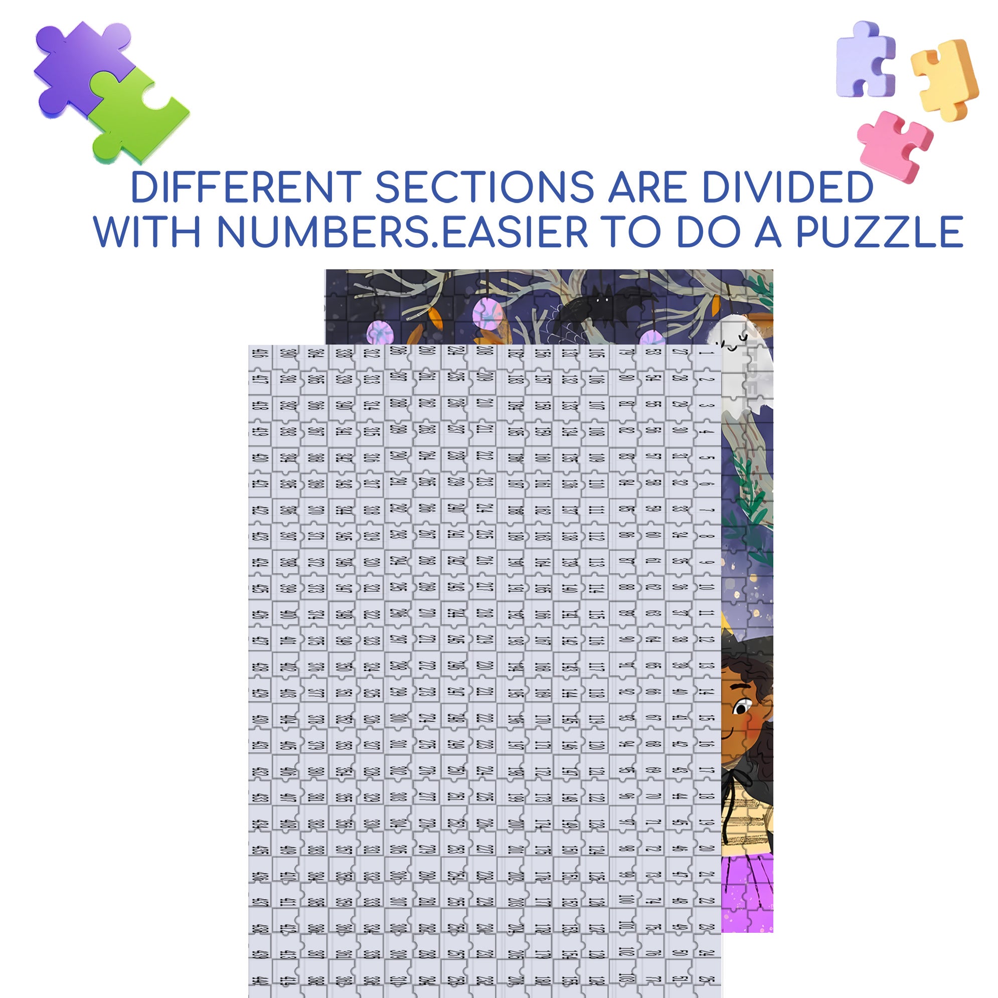 Ghost Sightings 500pcs/1000pcs Jigsaw Puzzle, Scratch-Resistant, Interactive Family Game & Brain-Boosting DIY Decor, Perfect for Halloween, Christmas & New Year Gifts, Family Puzzle Game