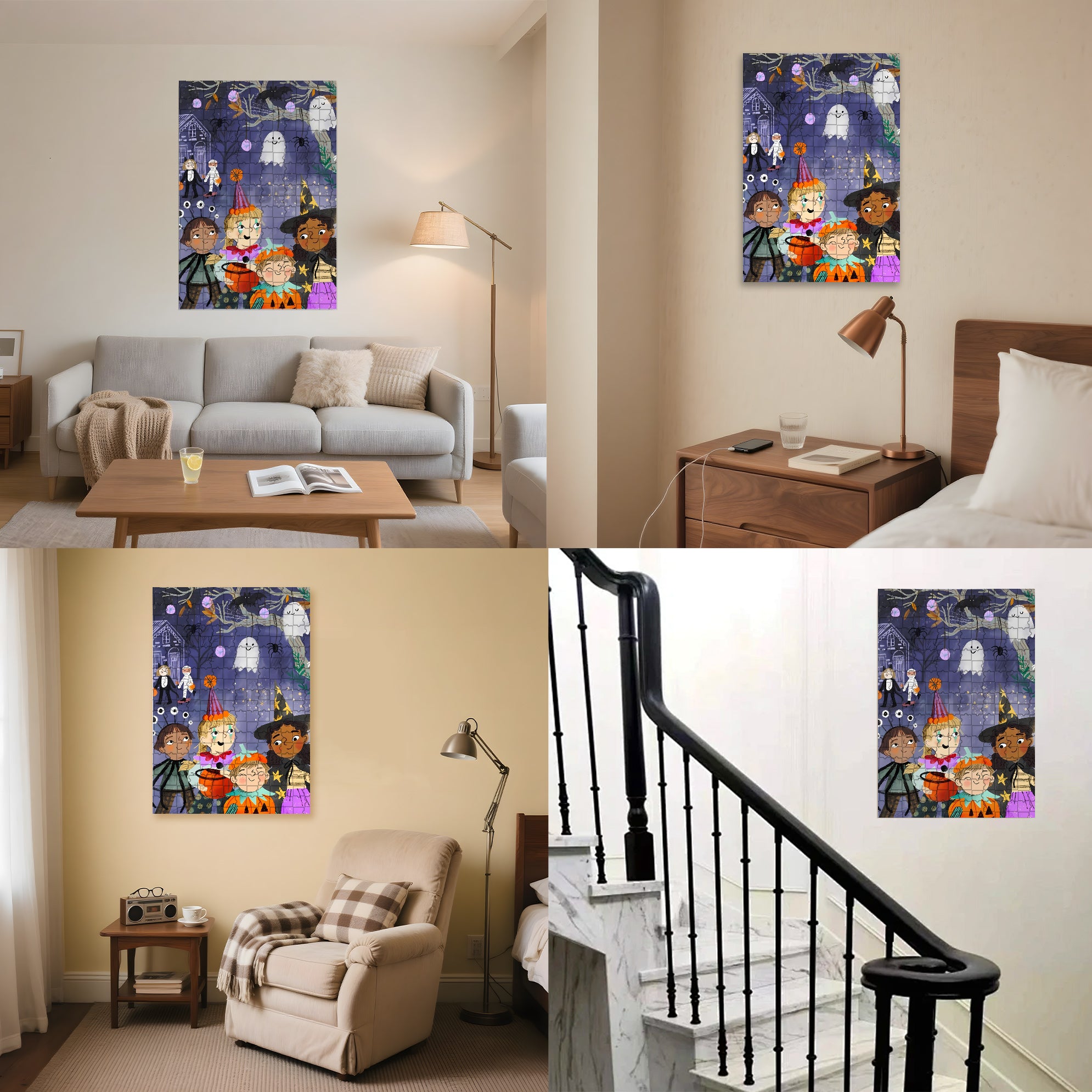Ghost Sightings 500pcs/1000pcs Jigsaw Puzzle, Scratch-Resistant, Interactive Family Game & Brain-Boosting DIY Decor, Perfect for Halloween, Christmas & New Year Gifts, Family Puzzle Game