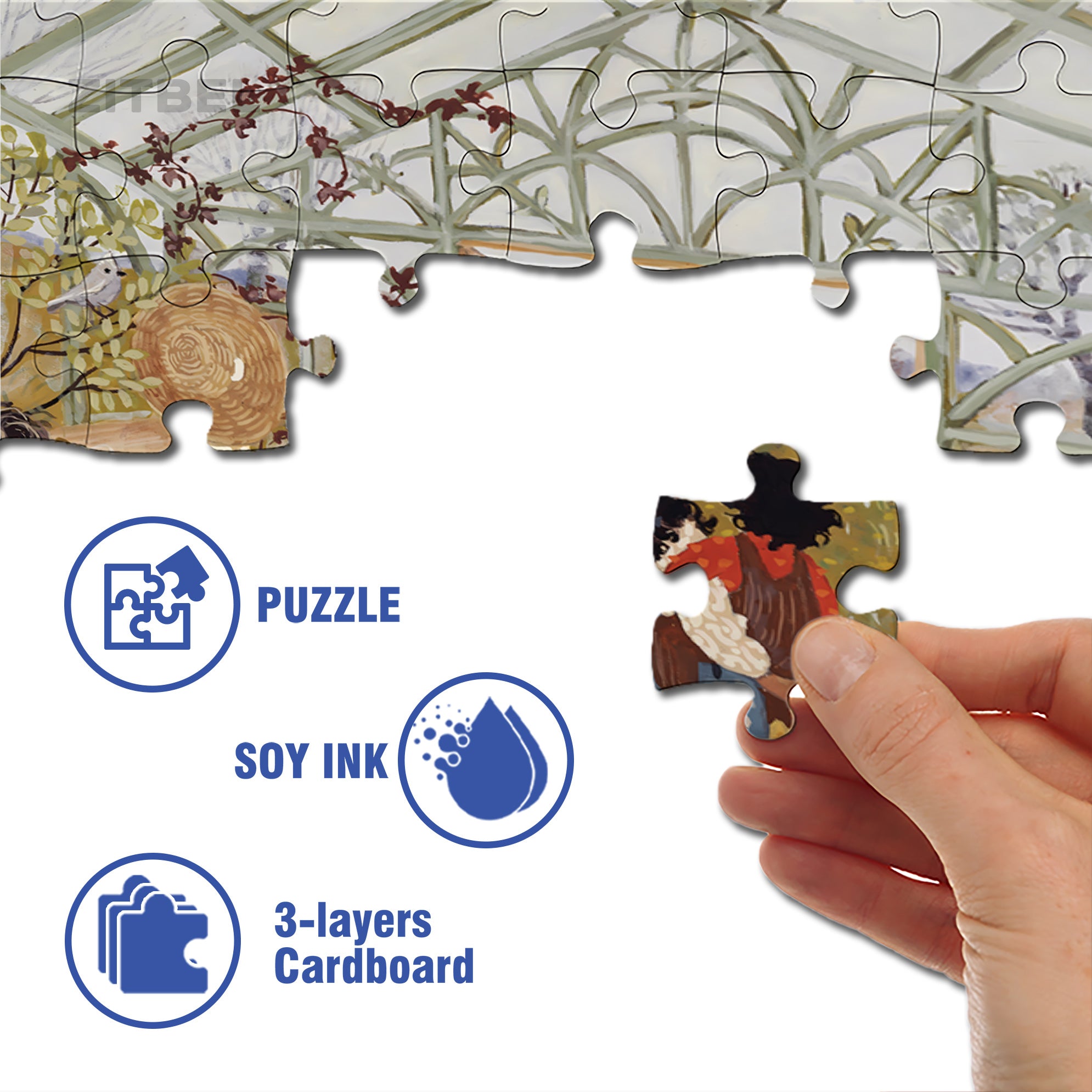 Glass Greenhouse 500pcs/1000pcs Jigsaw Puzzle, Scratch-Resistant, Interactive Family Game & Brain-Boosting DIY Decor, Perfect for Halloween, Christmas & New Year Gifts, Family Puzzle Game