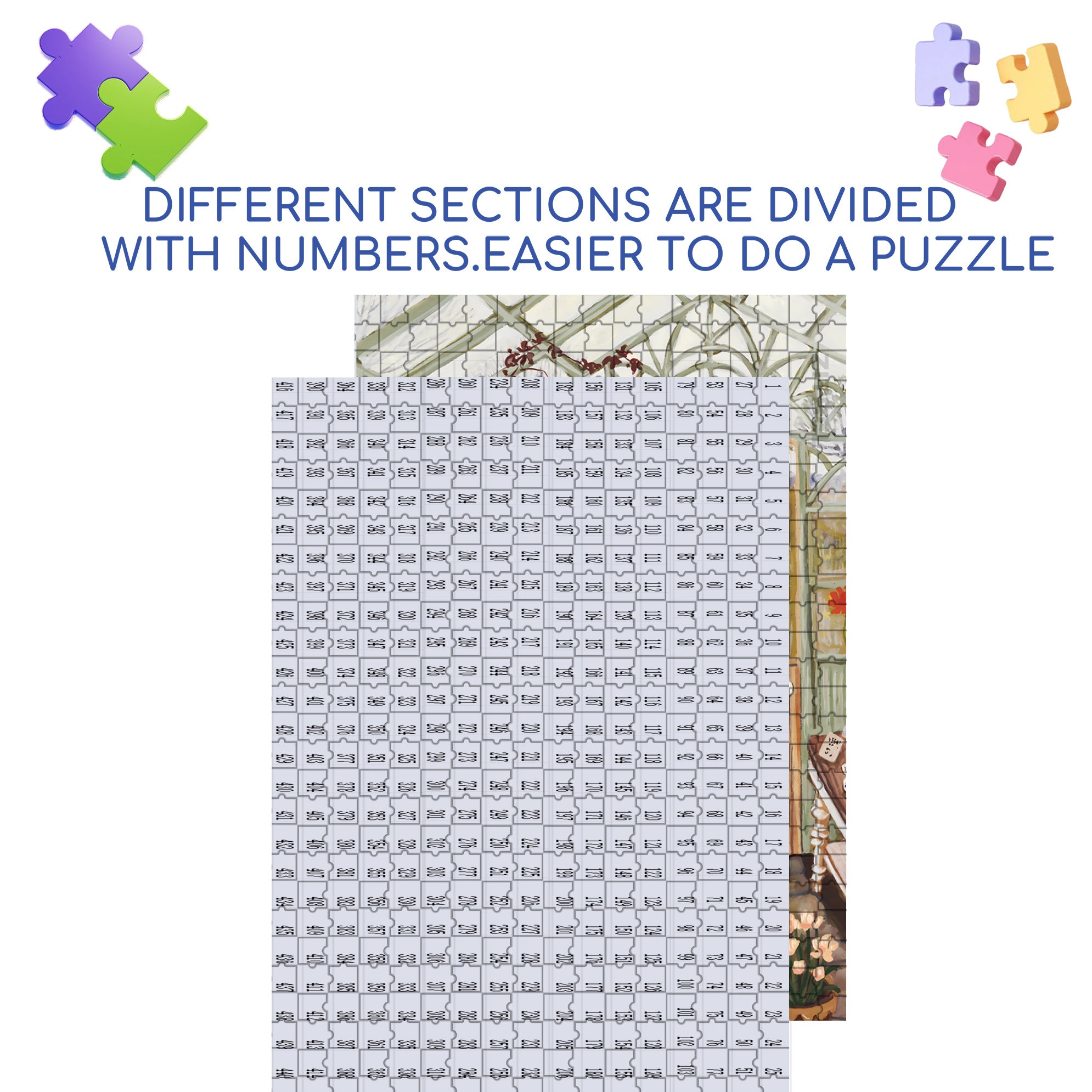 Glass Greenhouse 500pcs/1000pcs Jigsaw Puzzle, Scratch-Resistant, Interactive Family Game & Brain-Boosting DIY Decor, Perfect for Halloween, Christmas & New Year Gifts, Family Puzzle Game
