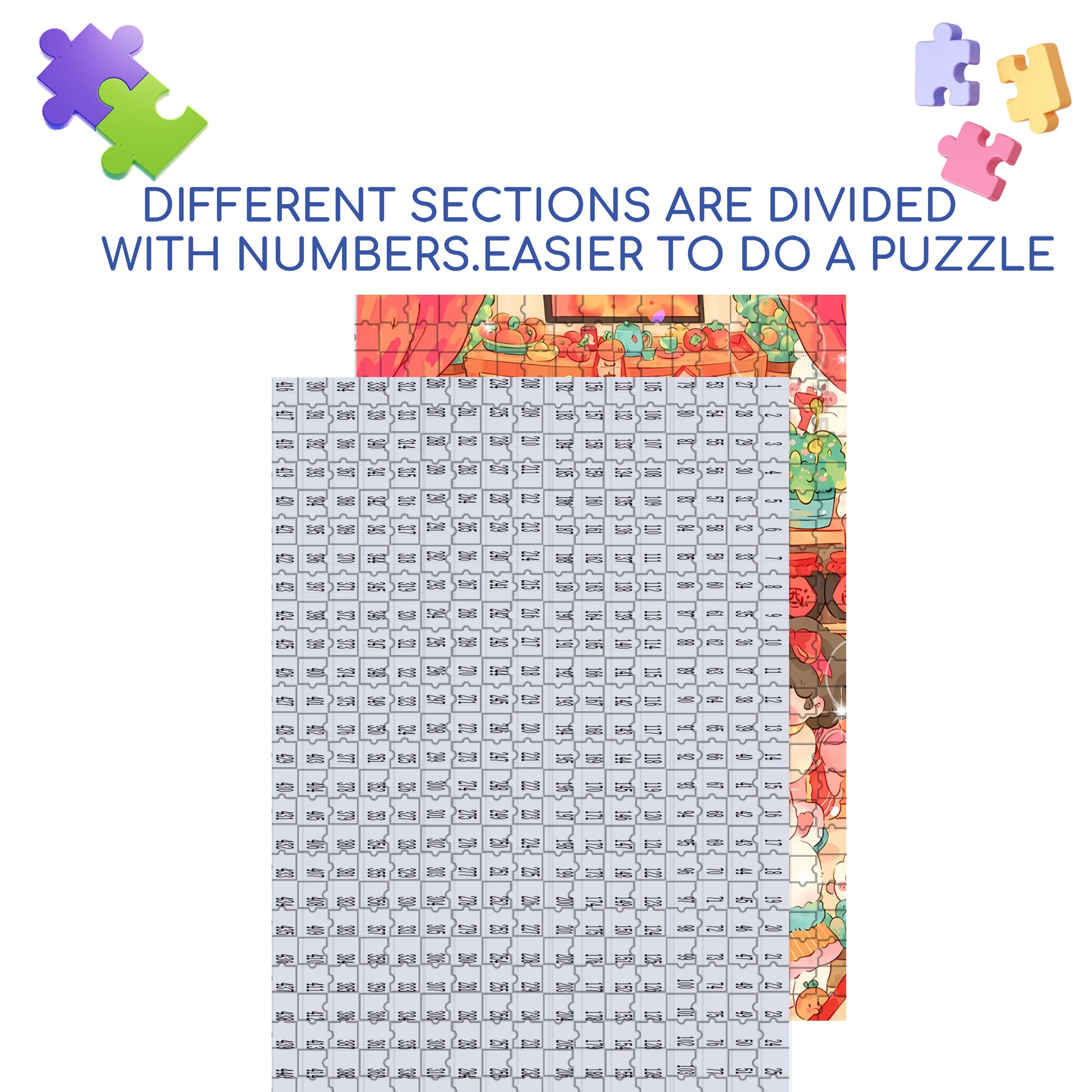 Good Luck 500pcs/1000pcs Jigsaw Puzzle, Scratch-Resistant, Interactive Family Game & Brain-Boosting DIY Decor, Perfect for Halloween, Christmas & New Year Gifts, Family Puzzle Game