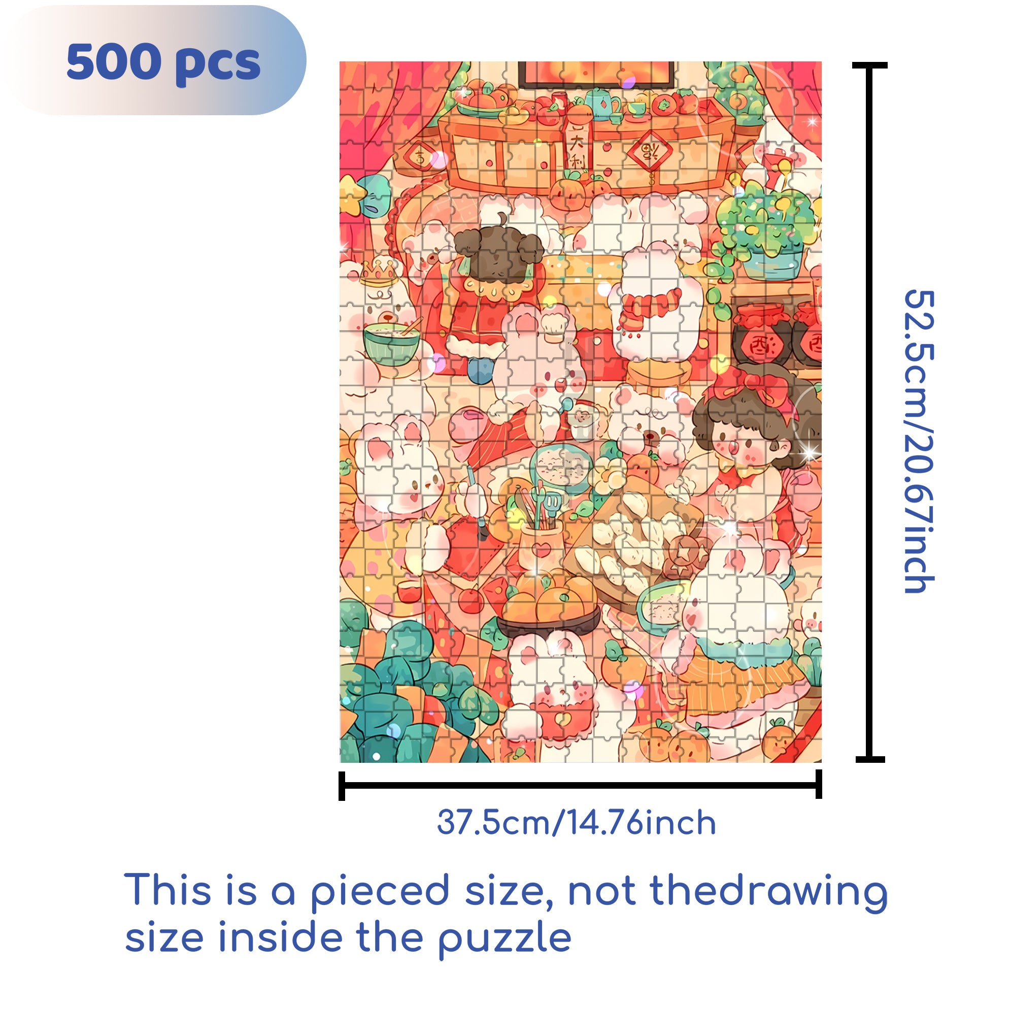 Good Luck 500pcs/1000pcs Jigsaw Puzzle, Scratch-Resistant, Interactive Family Game & Brain-Boosting DIY Decor, Perfect for Halloween, Christmas & New Year Gifts, Family Puzzle Game